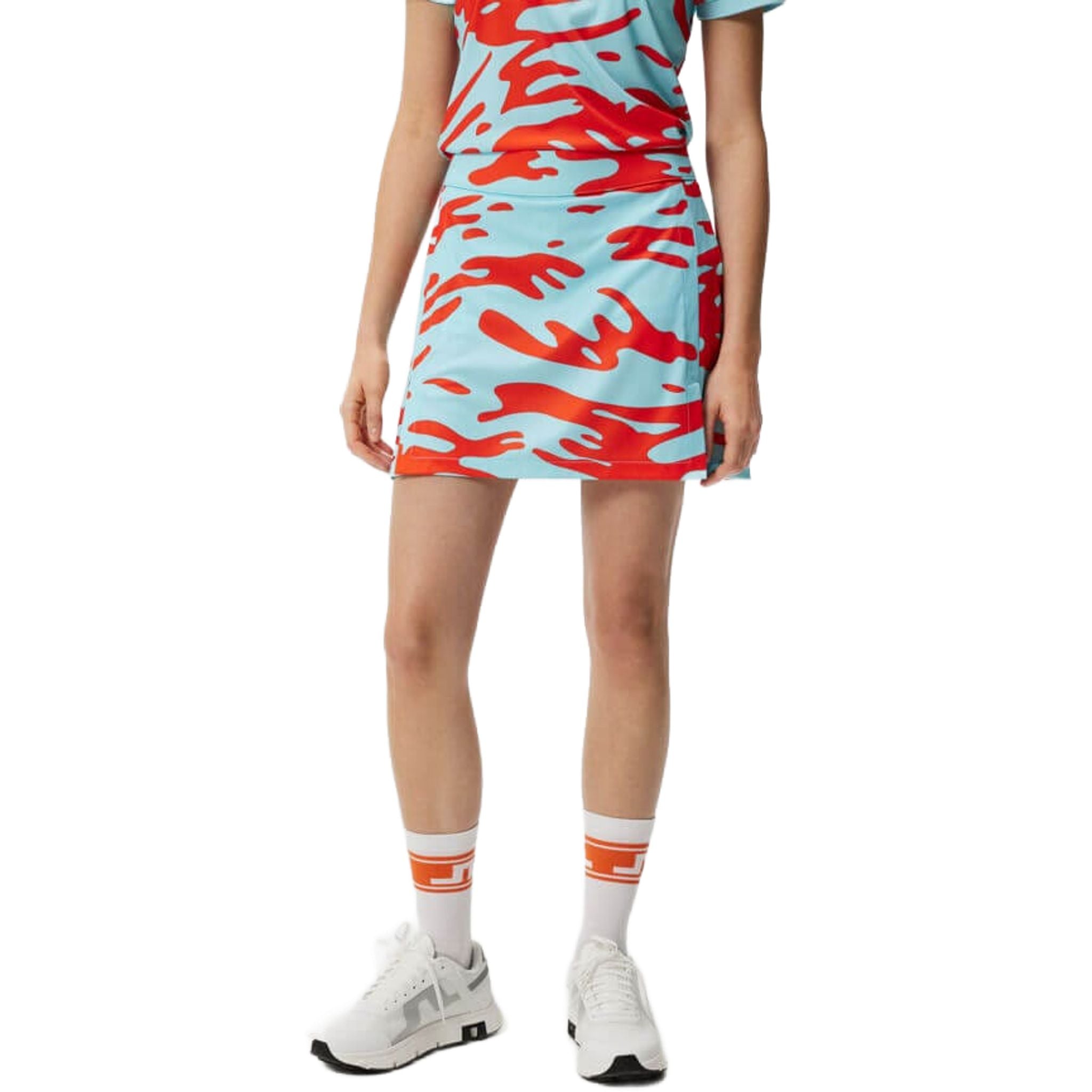 Gonna a stampa media Amelie di J. Lindeberg da donna