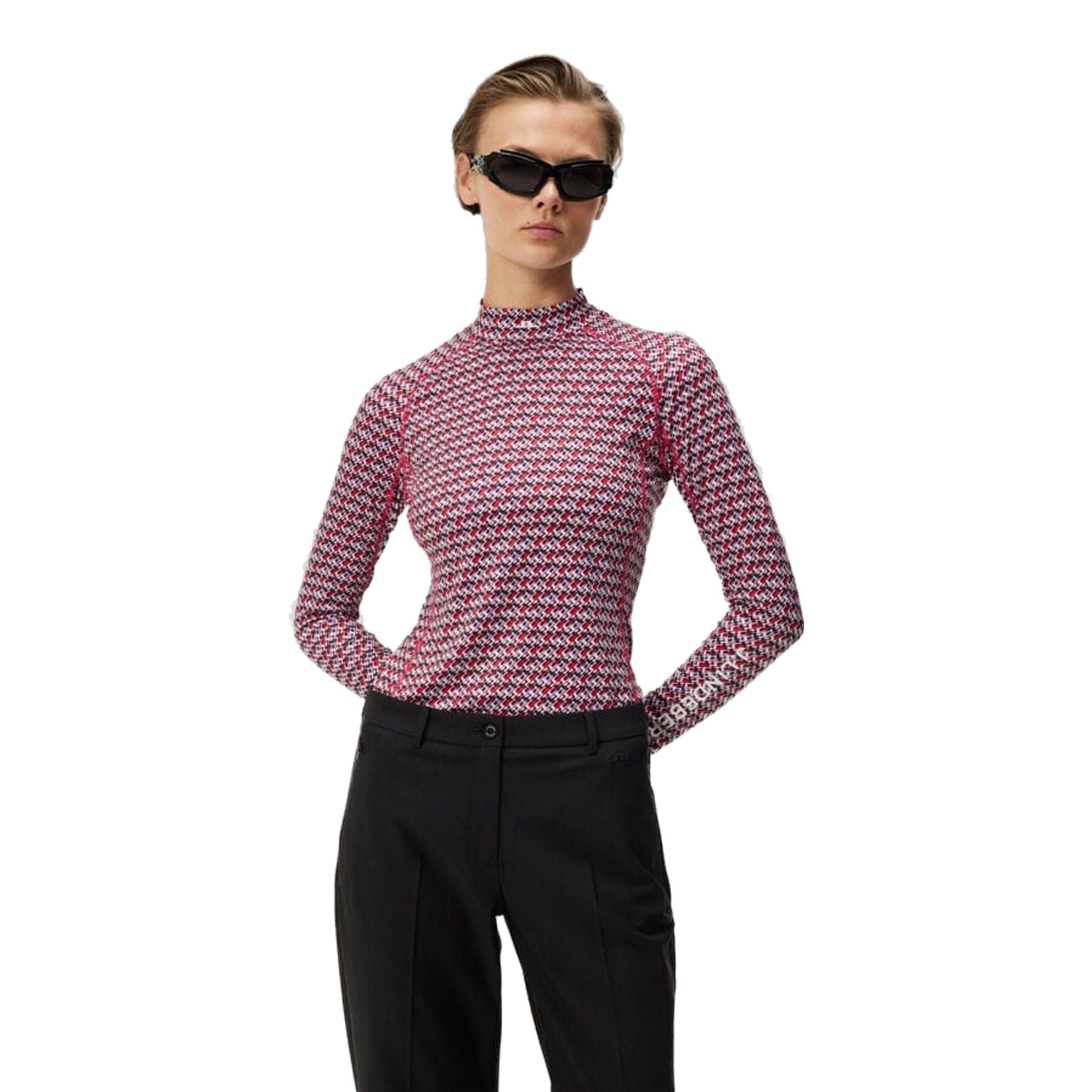 J. Lindeberg Asa Print Soft Compression Top Donna JL Micro Brid Donna