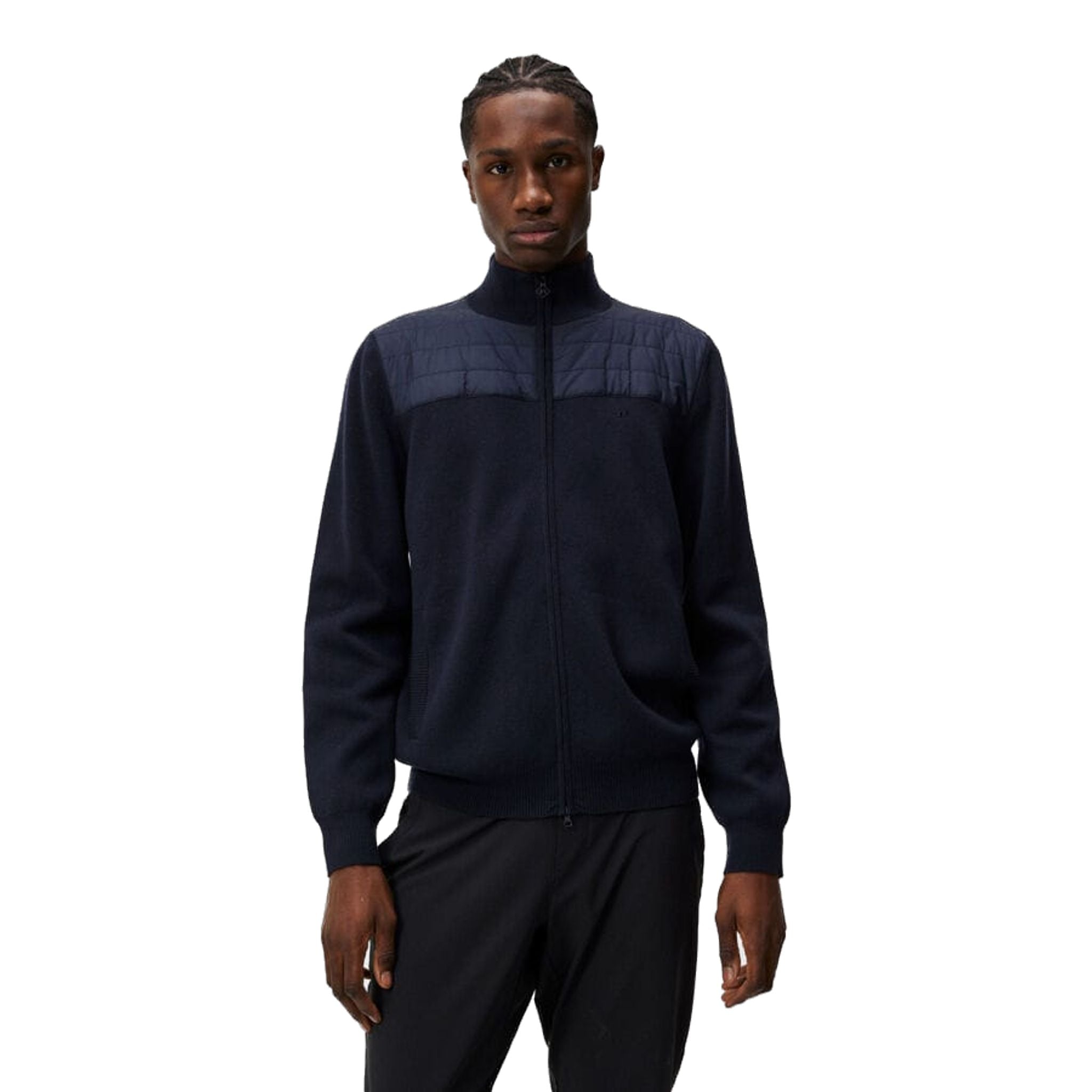 J. Lindeberg Bridge Maglione ibrido lavorato a maglia da uomo