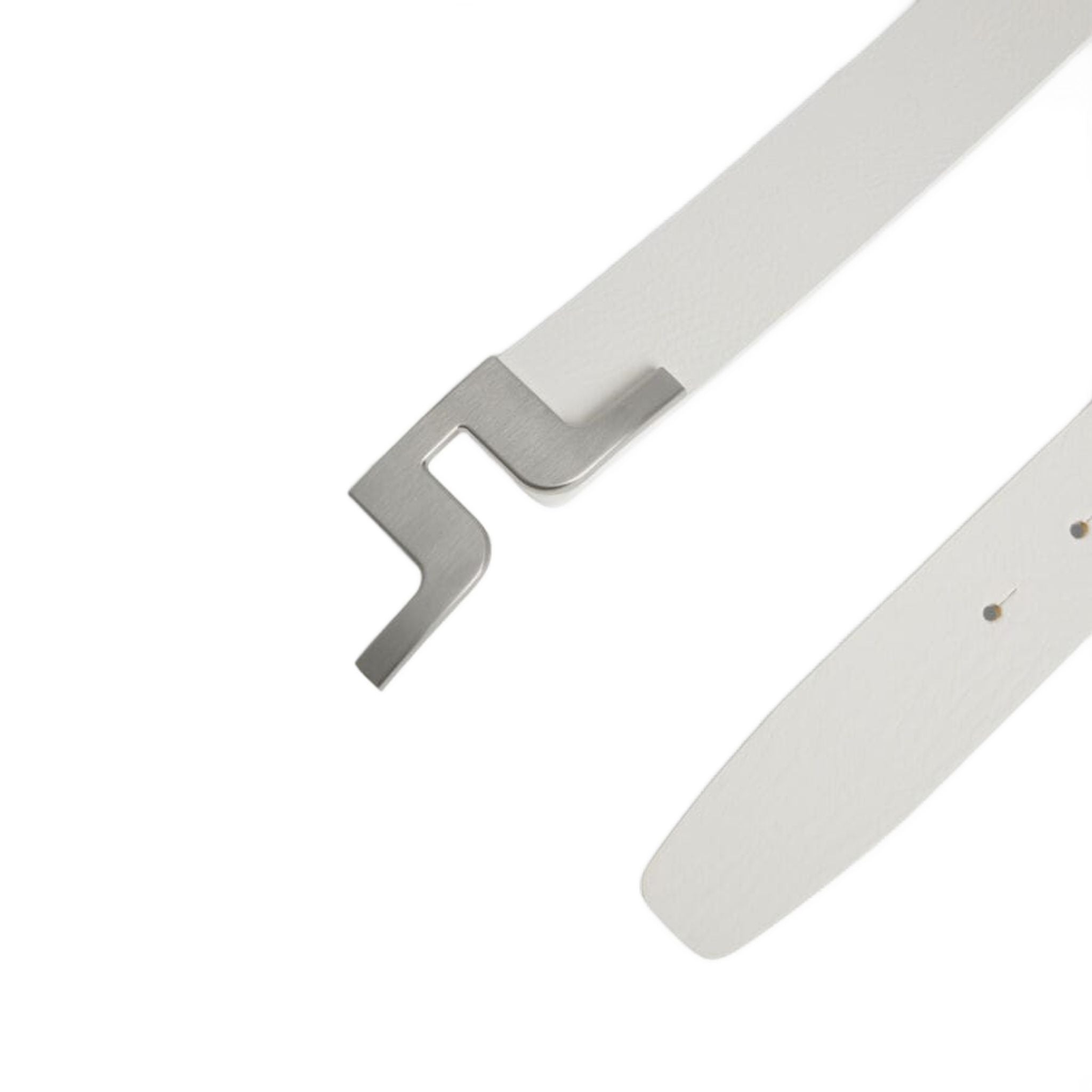 Cintura in pelle J. Lindeberg Bridger da uomo, bianca