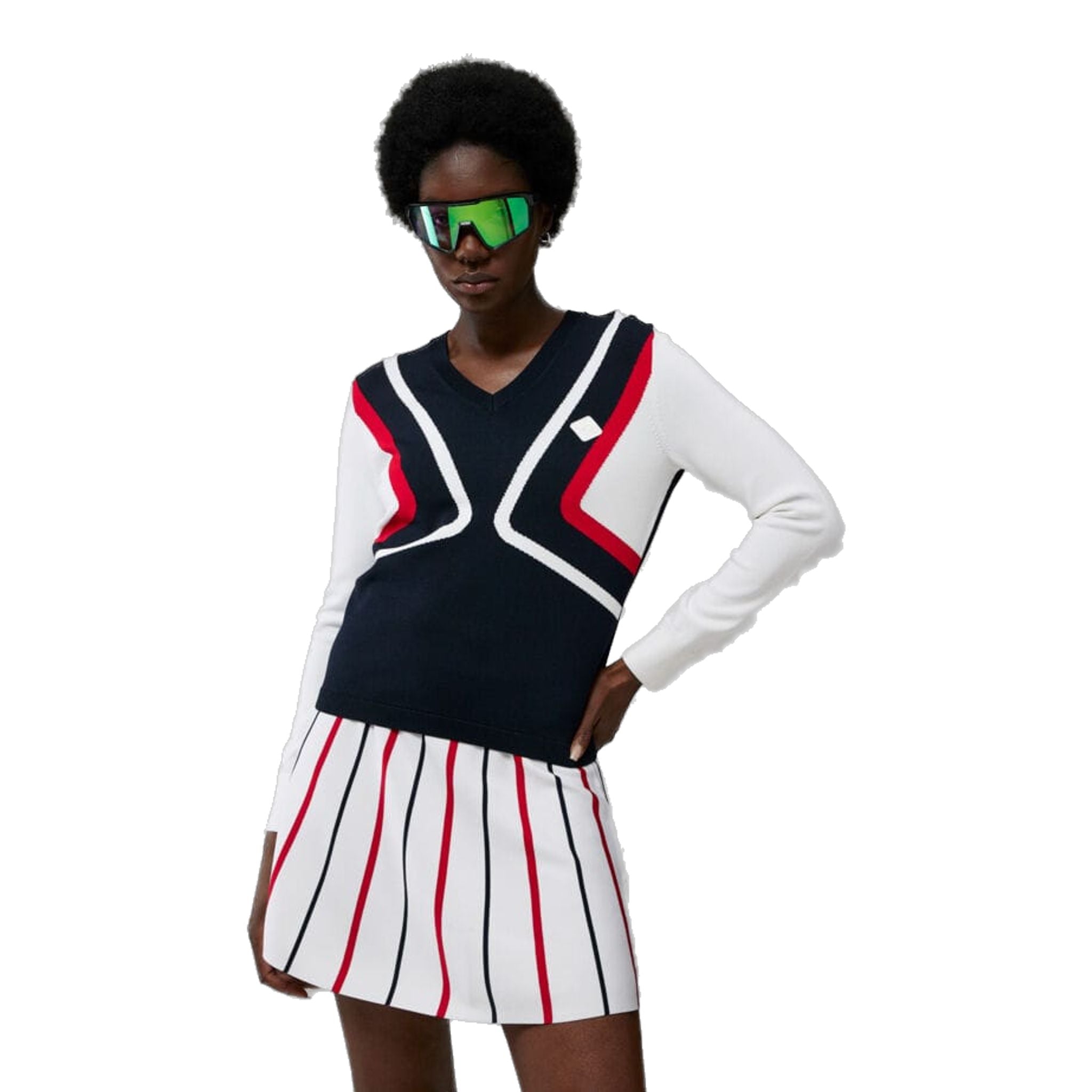 J. Lindeberg Celine Maglione da golf lavorato a maglia JL Navy Donna Donna