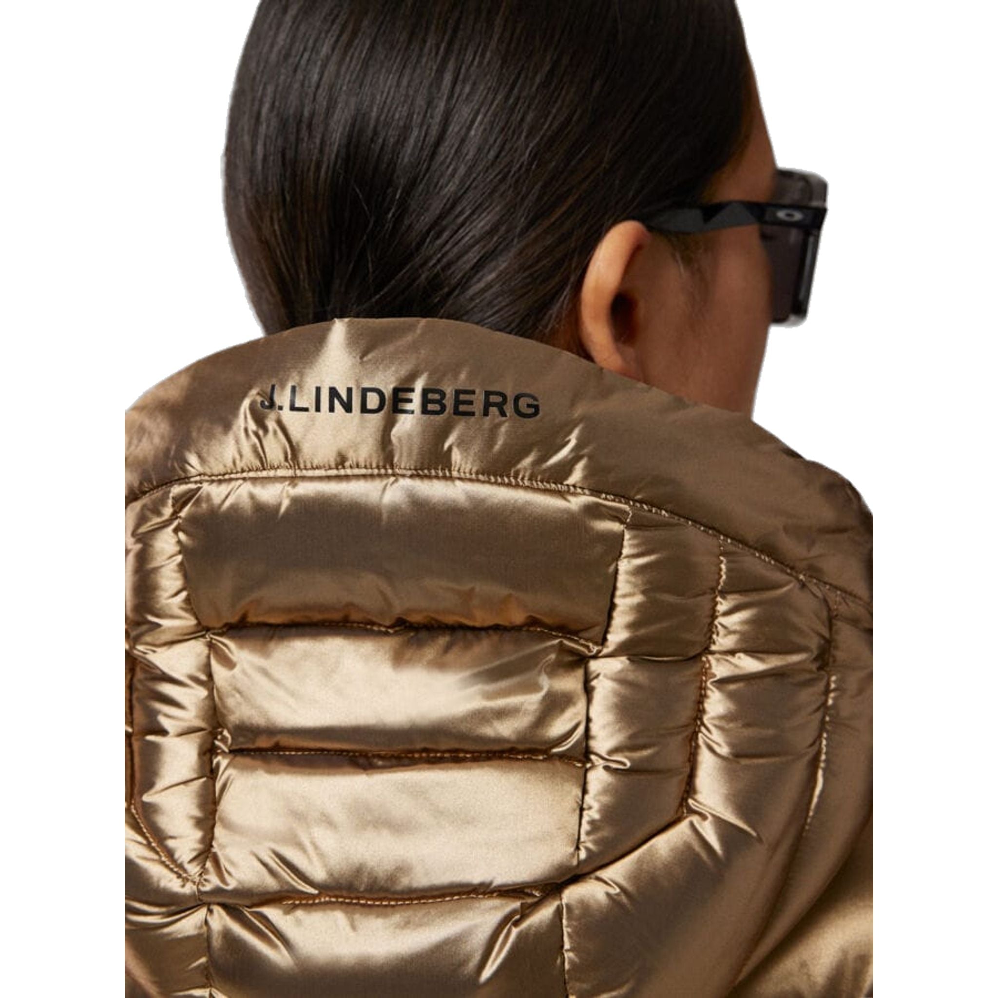 Giacca leggera da golf J. Lindeberg Cliff Golf con cappuccio Tiger Bro da donna