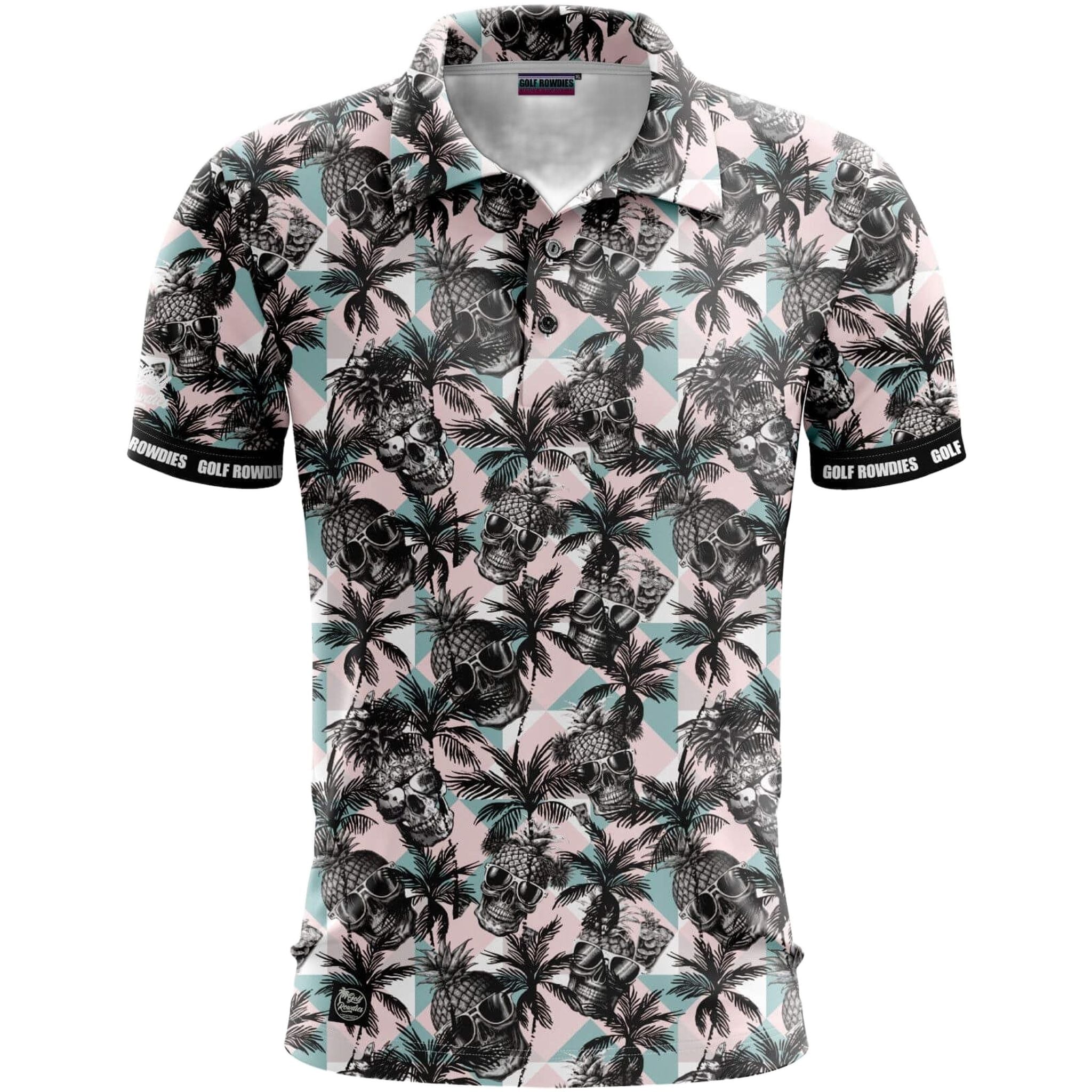 Polo da uomo Golf Rowdies Cool Pineapple