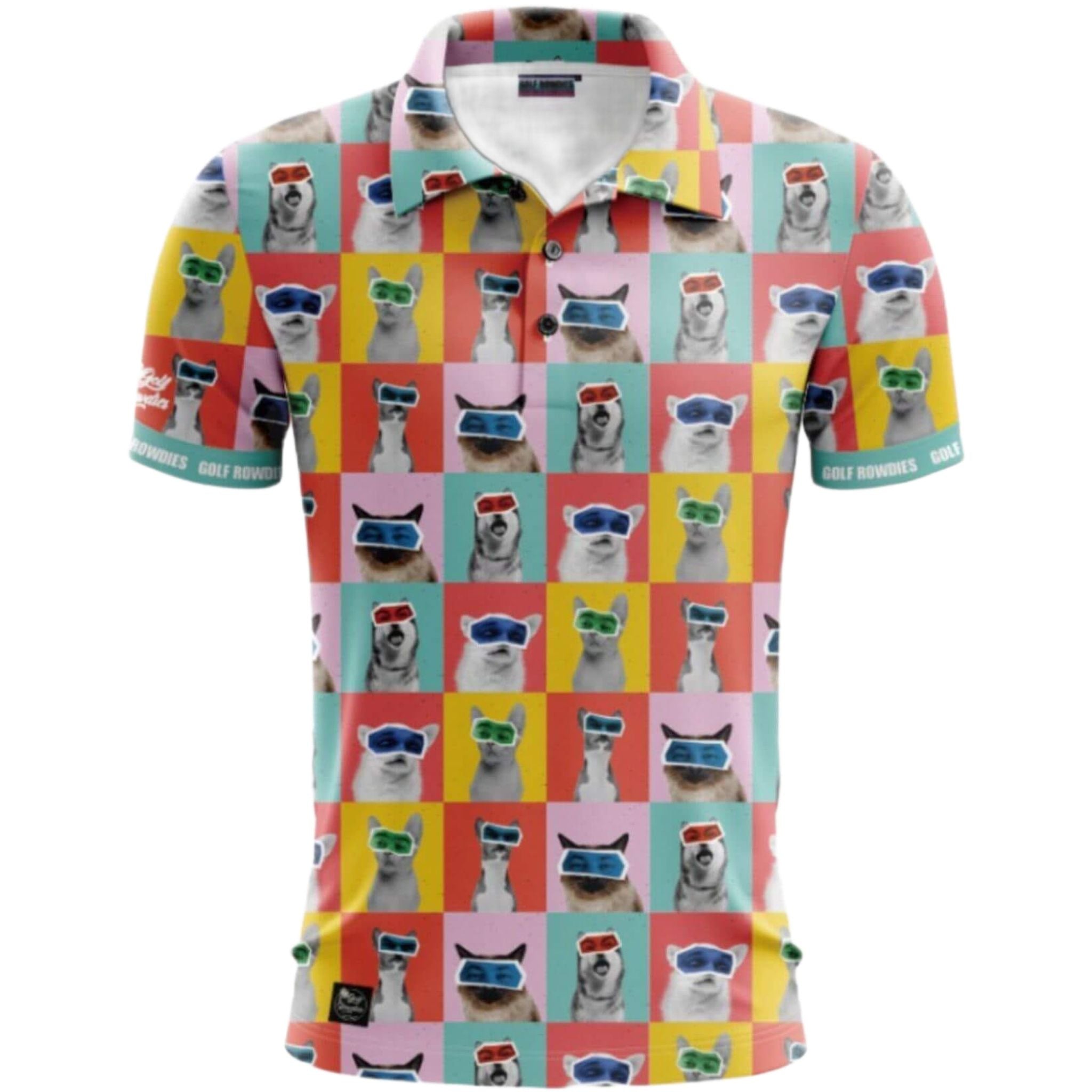 Polo da uomo Golf Rowdies Cats & Dogs