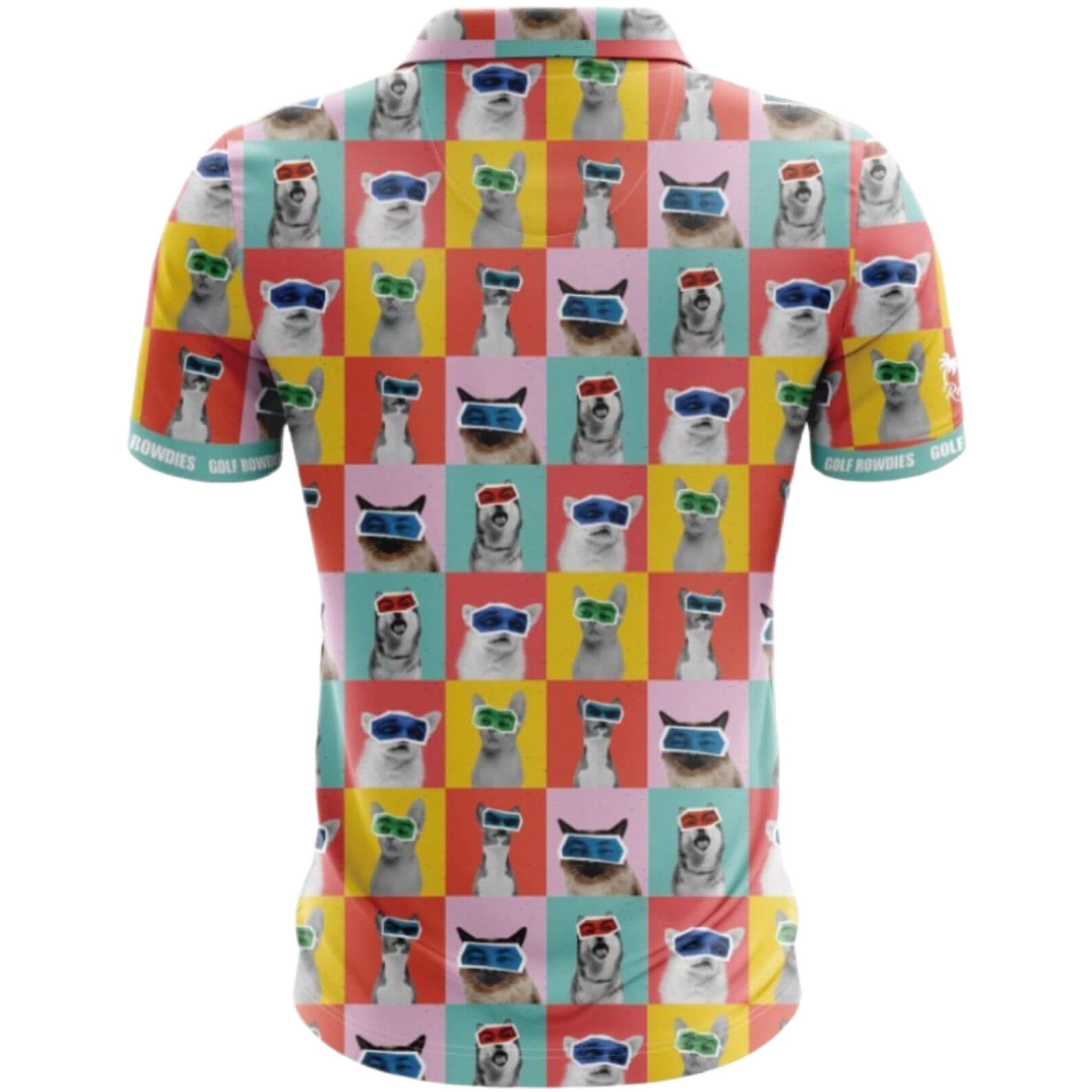 Polo da uomo Golf Rowdies Cats & Dogs