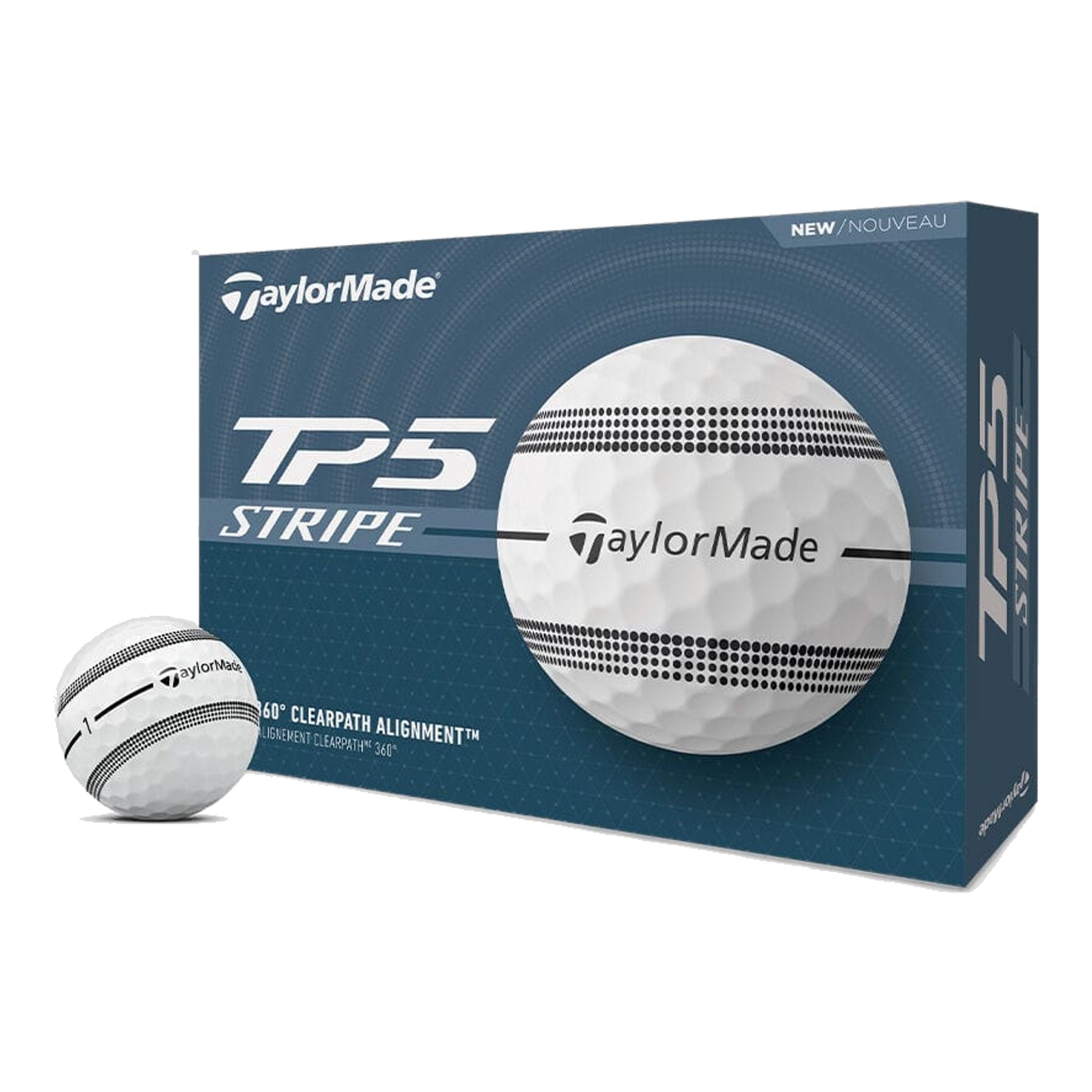 TaylorMade TP5 Stripe (24) (12 palline) Bianco
