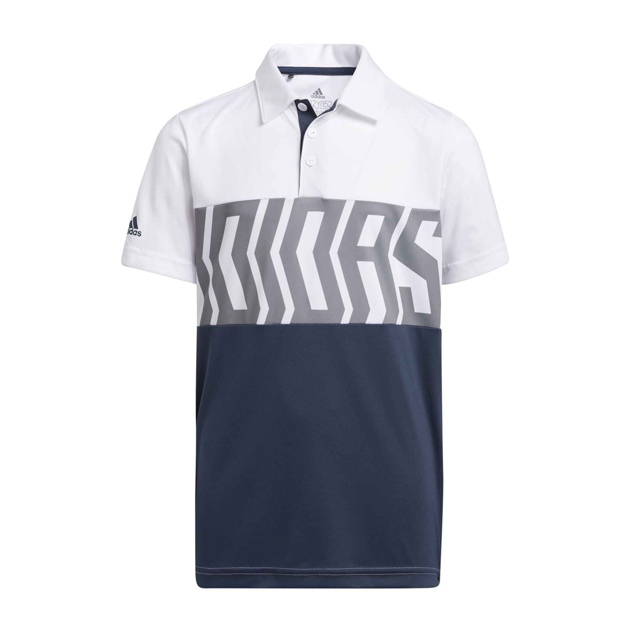 Polo Adidas B Print Color Blocking SS bianca