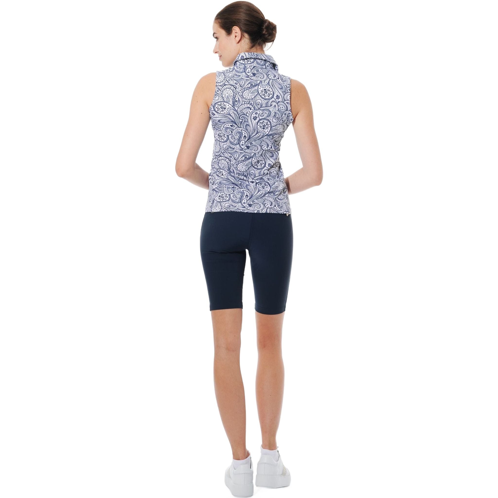 Polo da donna con stampa Paisley Merlyn di MDC Sportwear