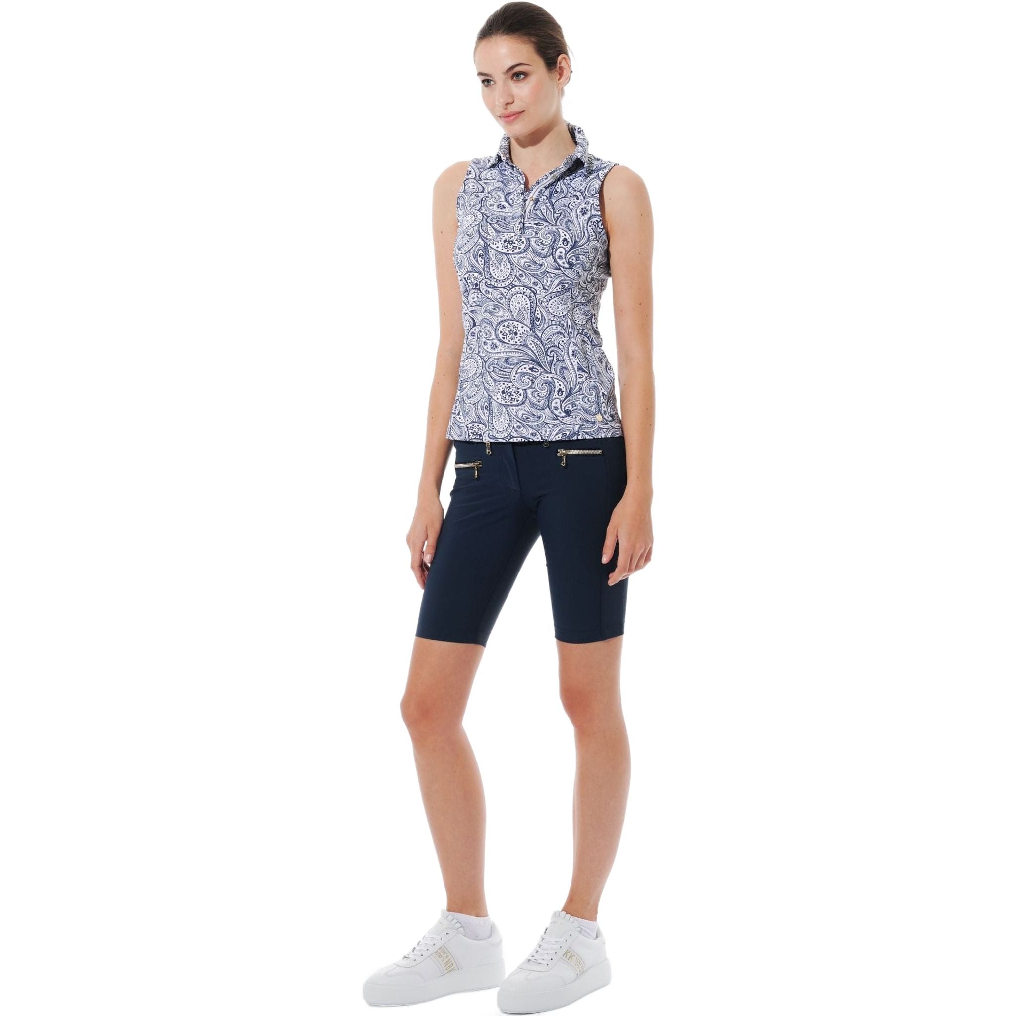 Polo da donna con stampa Paisley Merlyn di MDC Sportwear