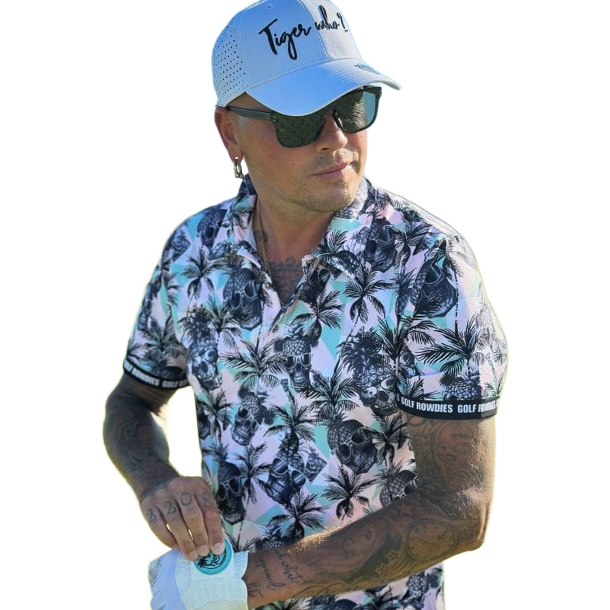 Polo da uomo Golf Rowdies Cool Pineapple
