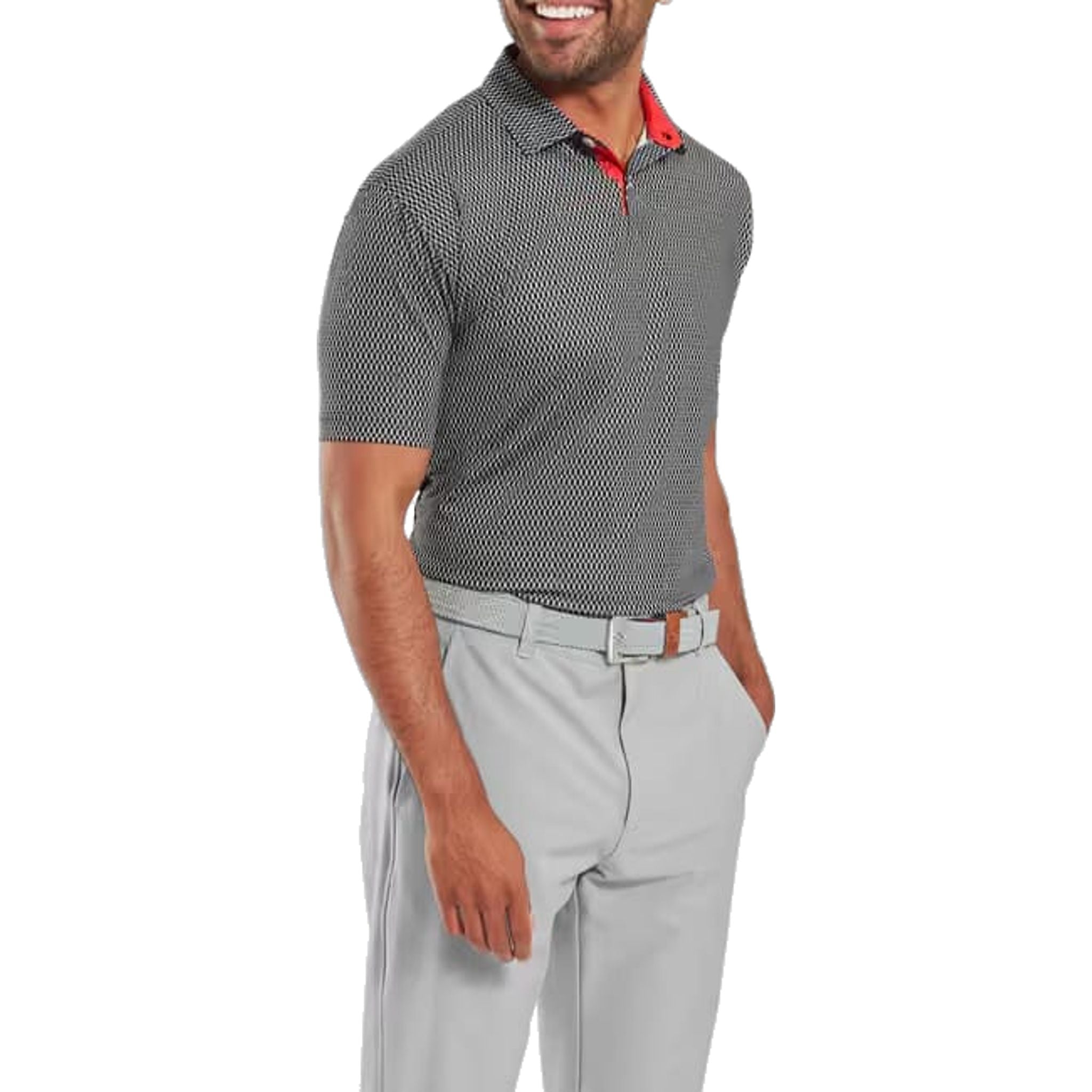 Polo da uomo Footjoy Irongate Print Lisle