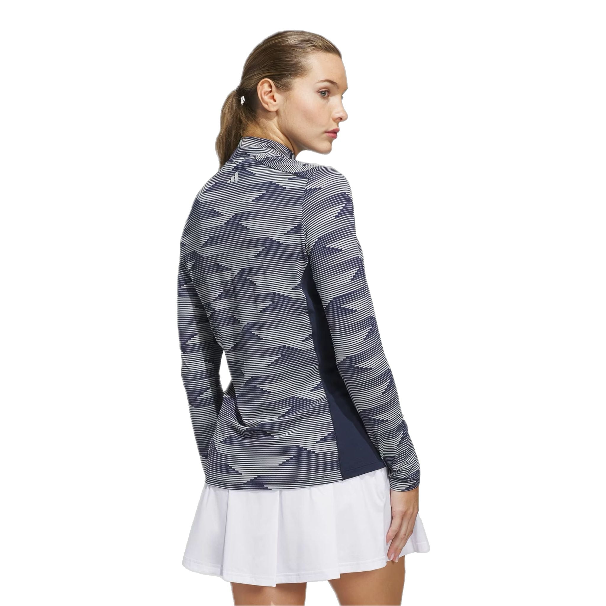 Polo da donna Adidas Ultimate365 con stampa e zip a 1/4