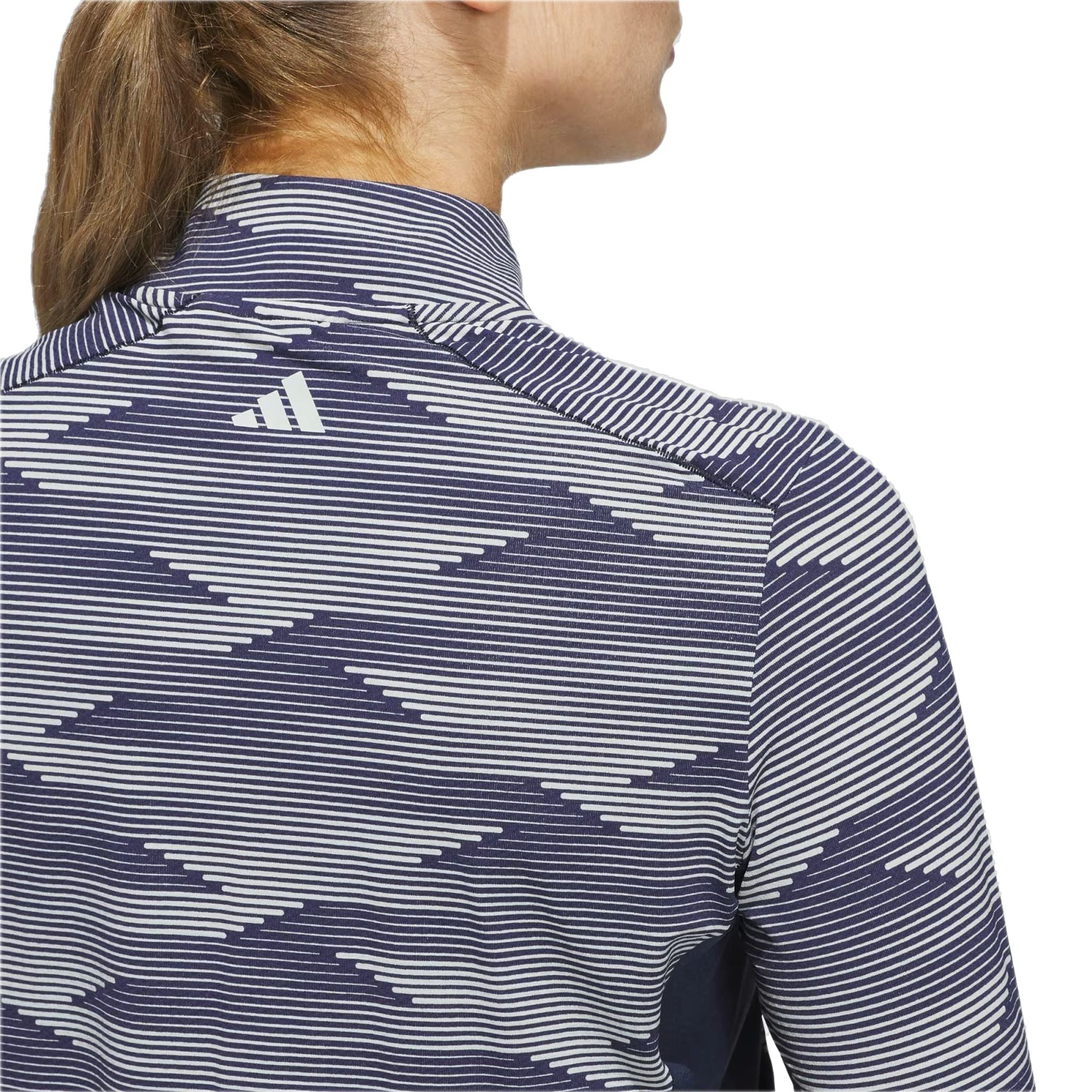 Polo da donna Adidas Ultimate365 con stampa e zip a 1/4