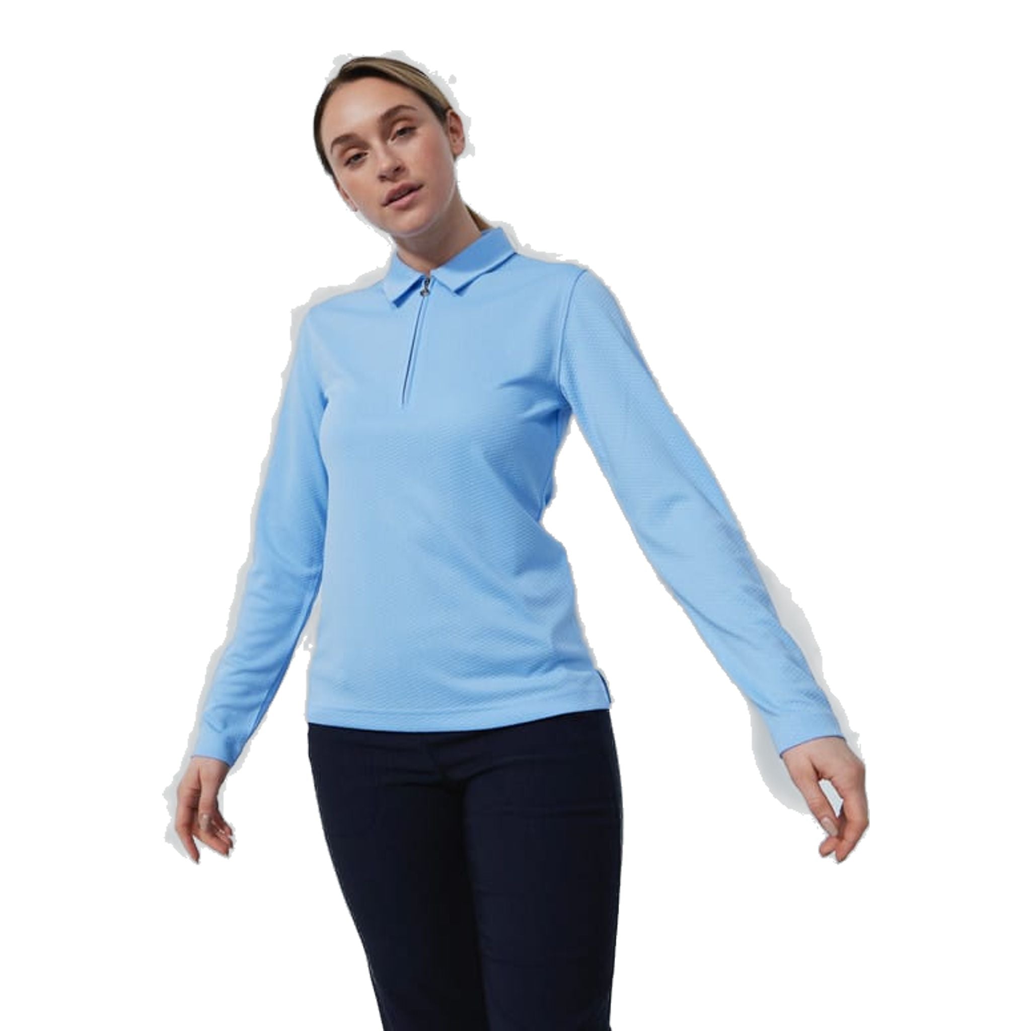 Daily Sports Peoria Ls Polo Shirt Belle Blue M Donna