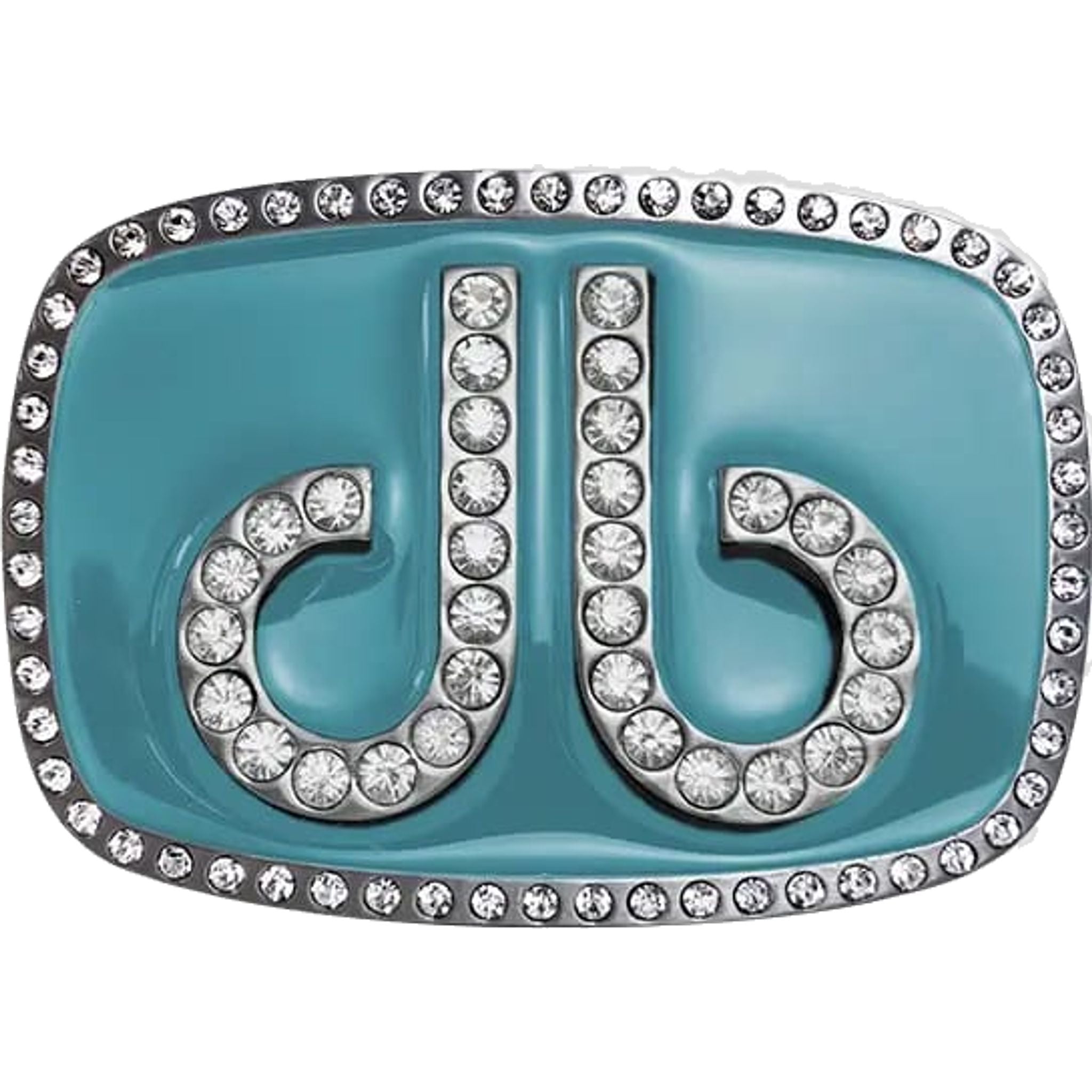 Druh Belts Diamond Buckle Auqa Donna
