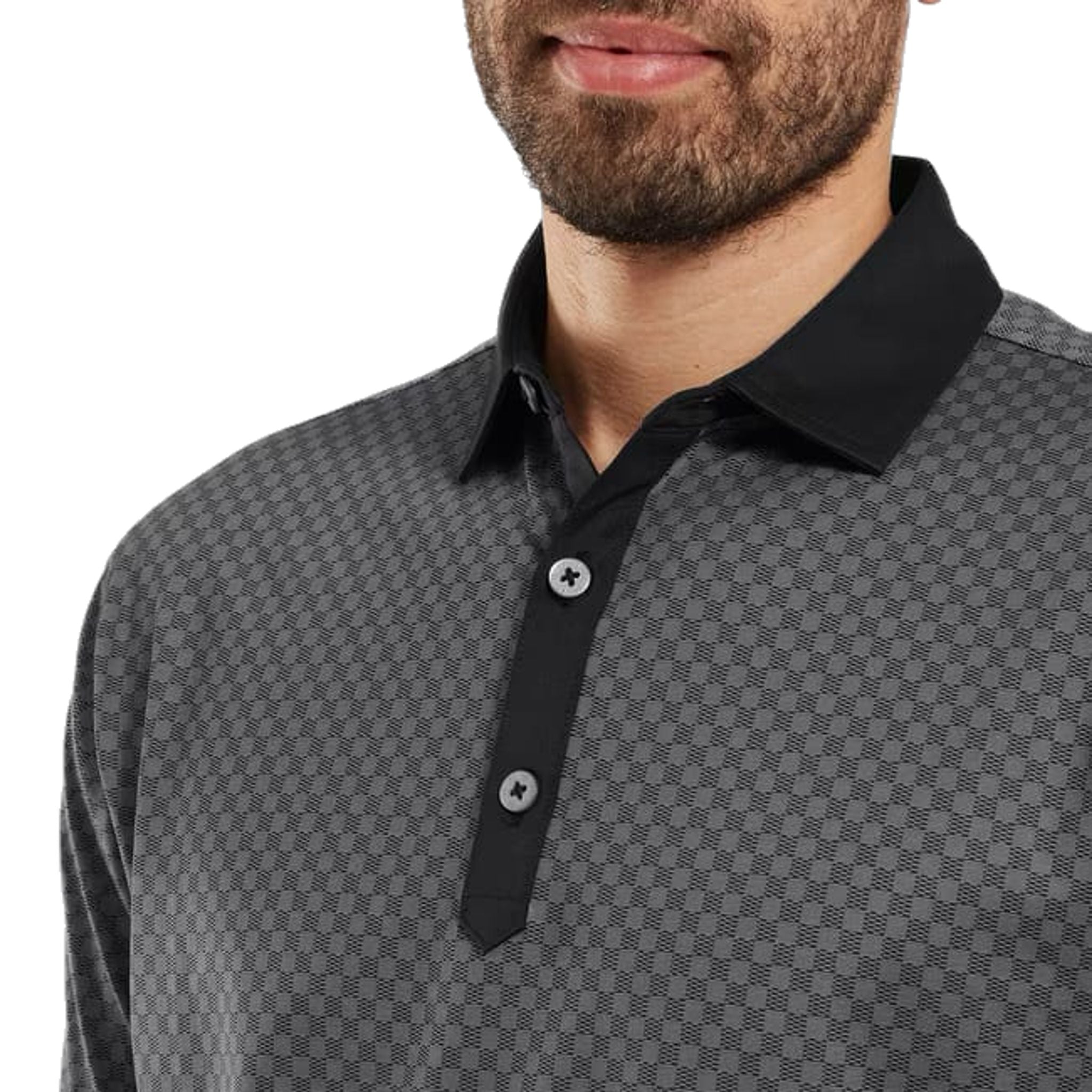 Polo da uomo Footjoy Checker Jacquard