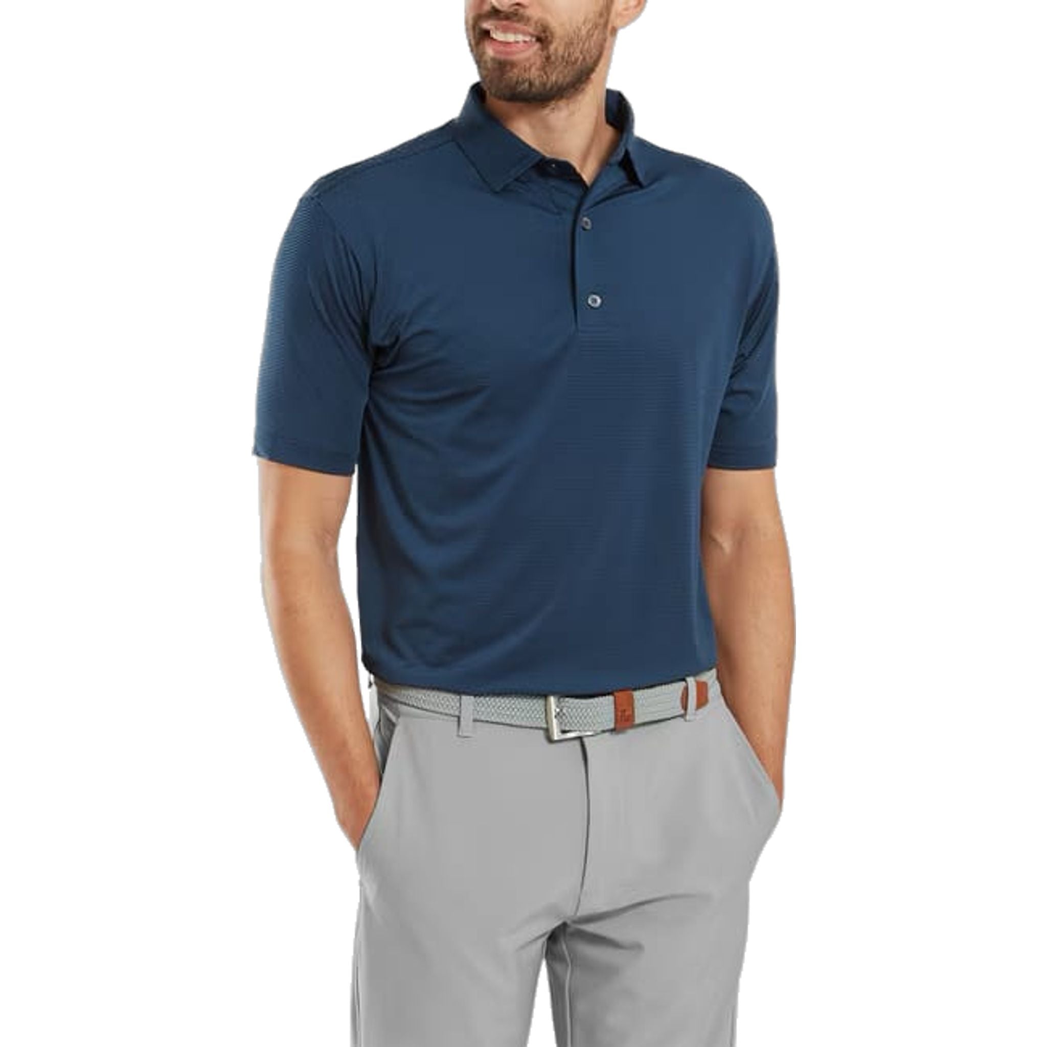 Polo da uomo Footjoy Micro Feeder Stripe Lisle