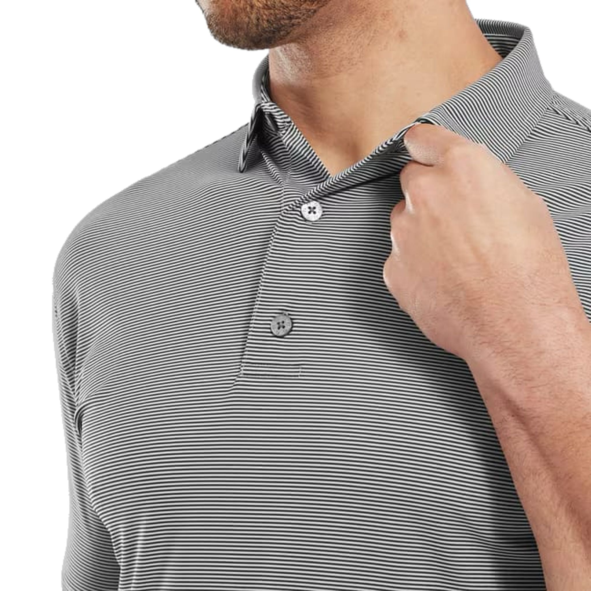 Polo da uomo Footjoy Micro Feeder Stripe Lisle