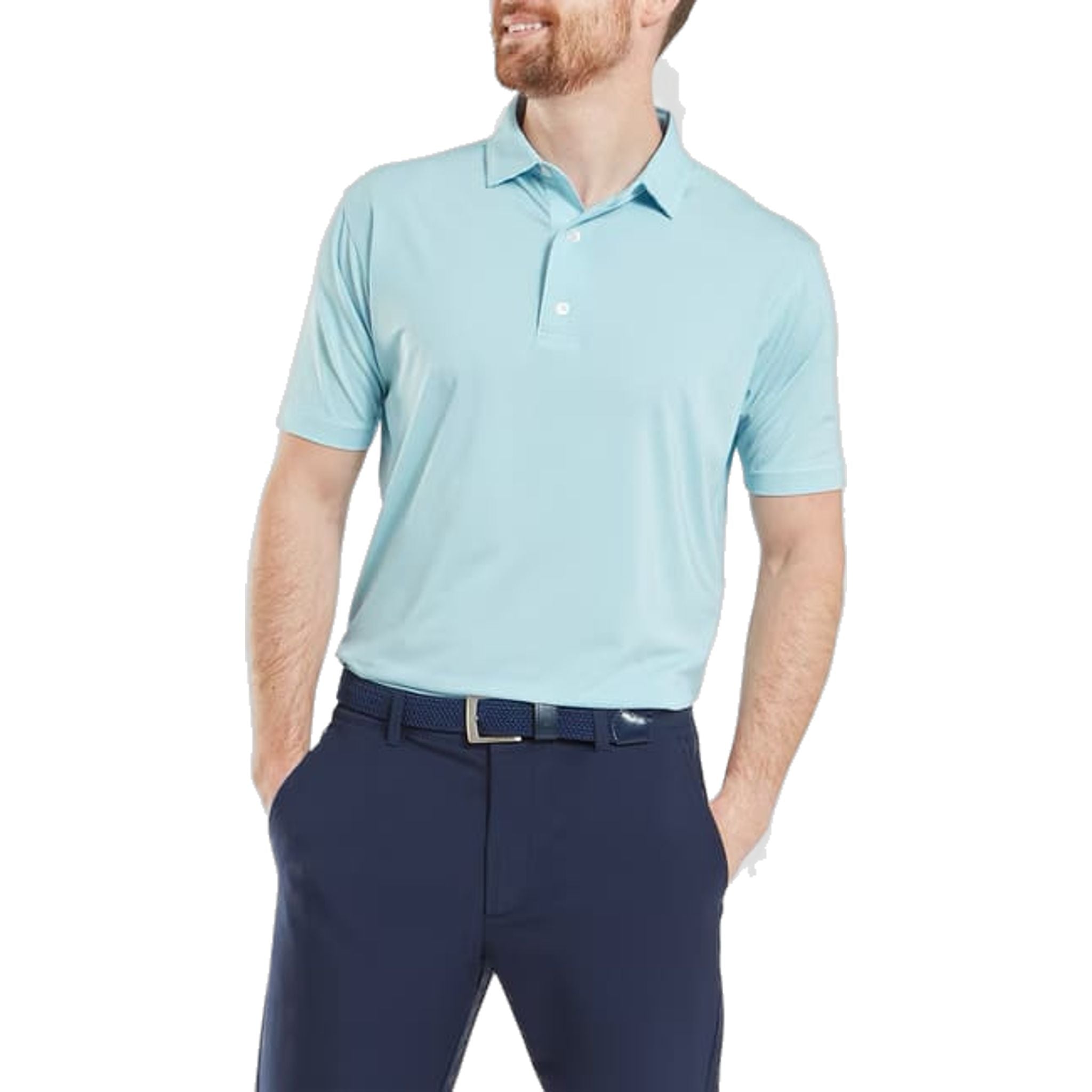 Polo da uomo Footjoy Micro Feeder Stripe Lisle