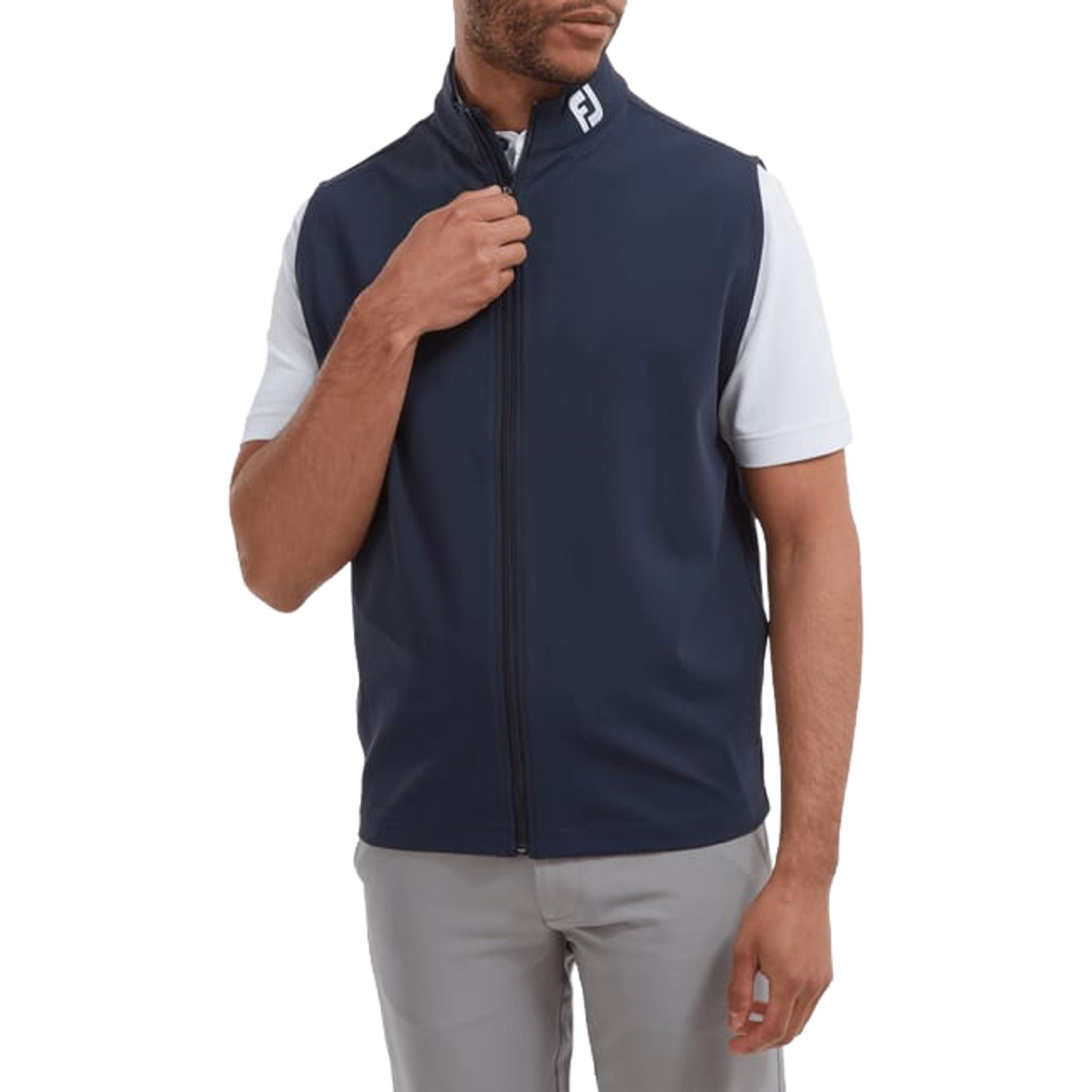Gilet in maglia con zip intera Footjoy da uomo