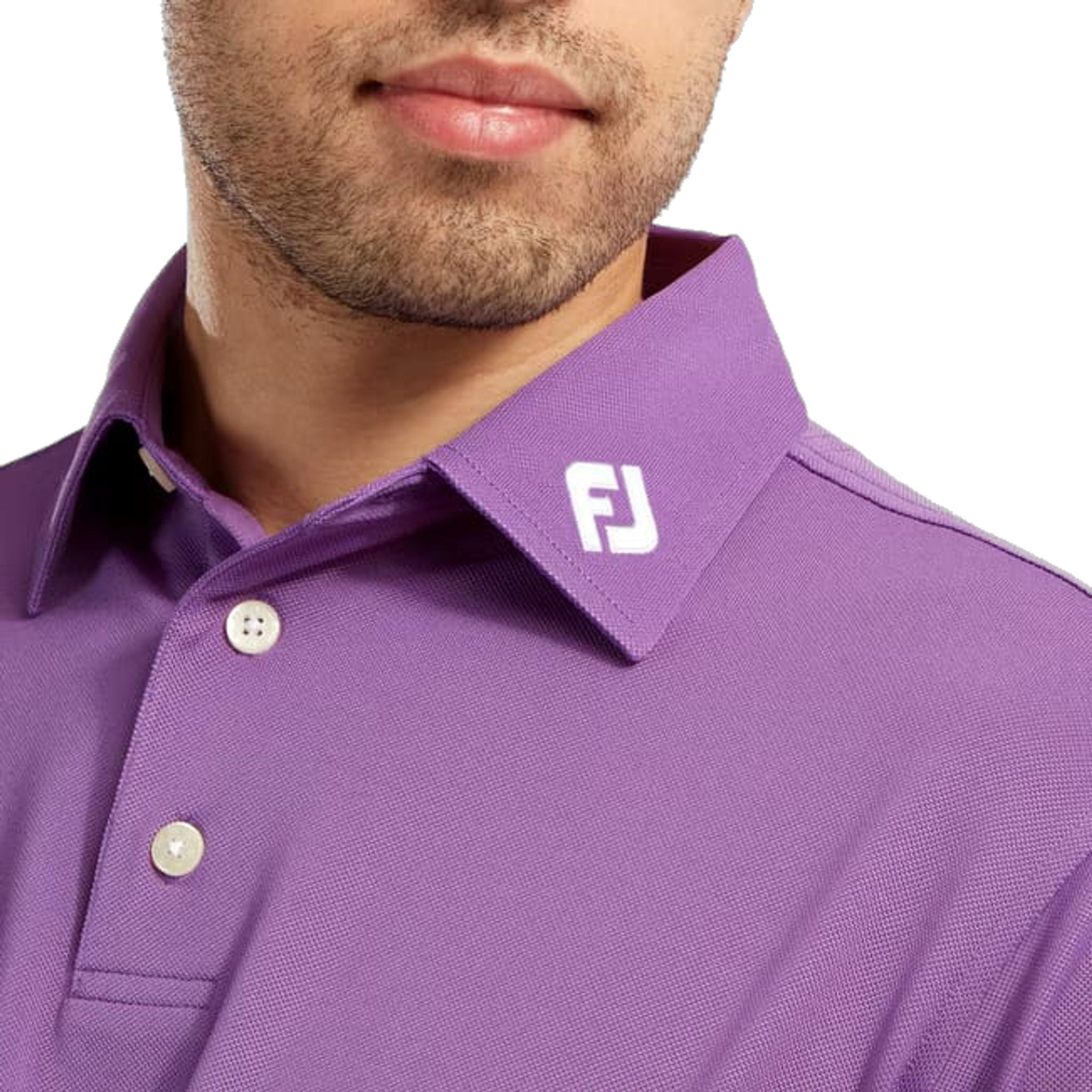 Polo Footjoy M Stretch Pique SS Viola Uomo