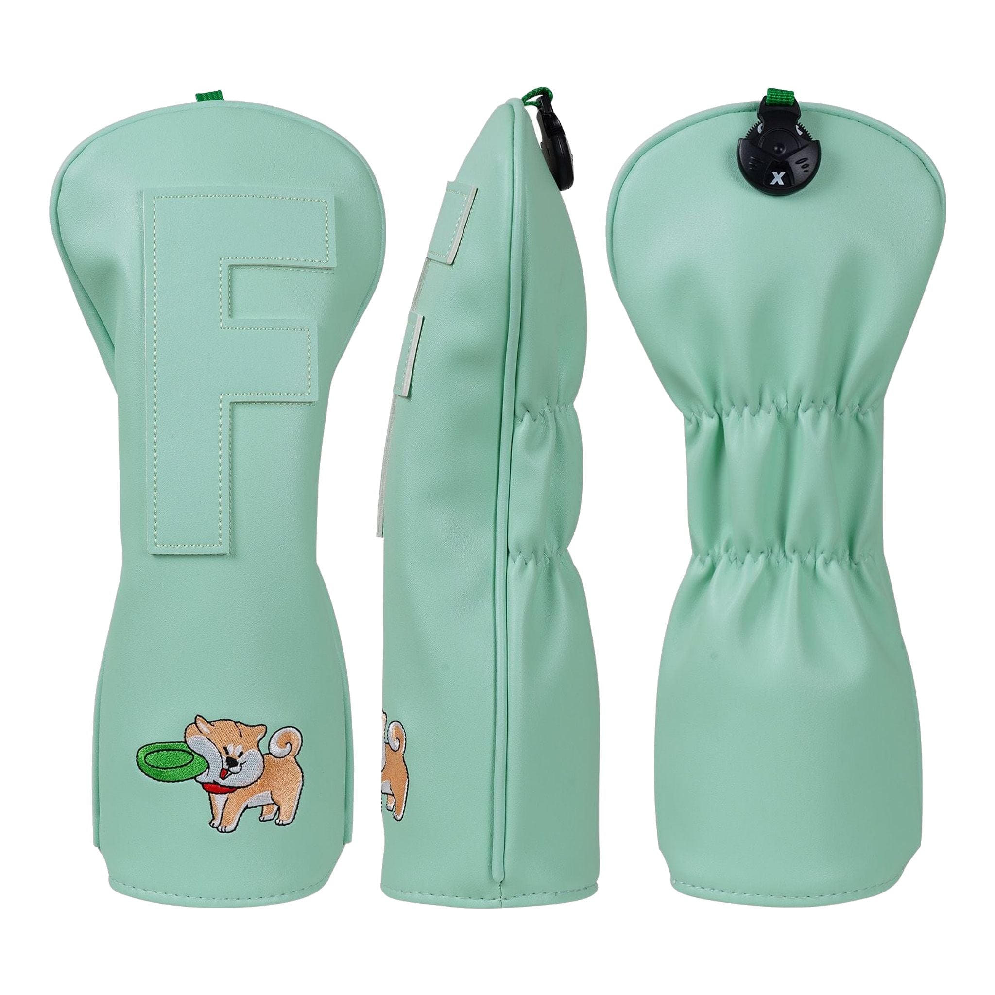 Copritesta ricamati Copritesta da fairway turchese per cani