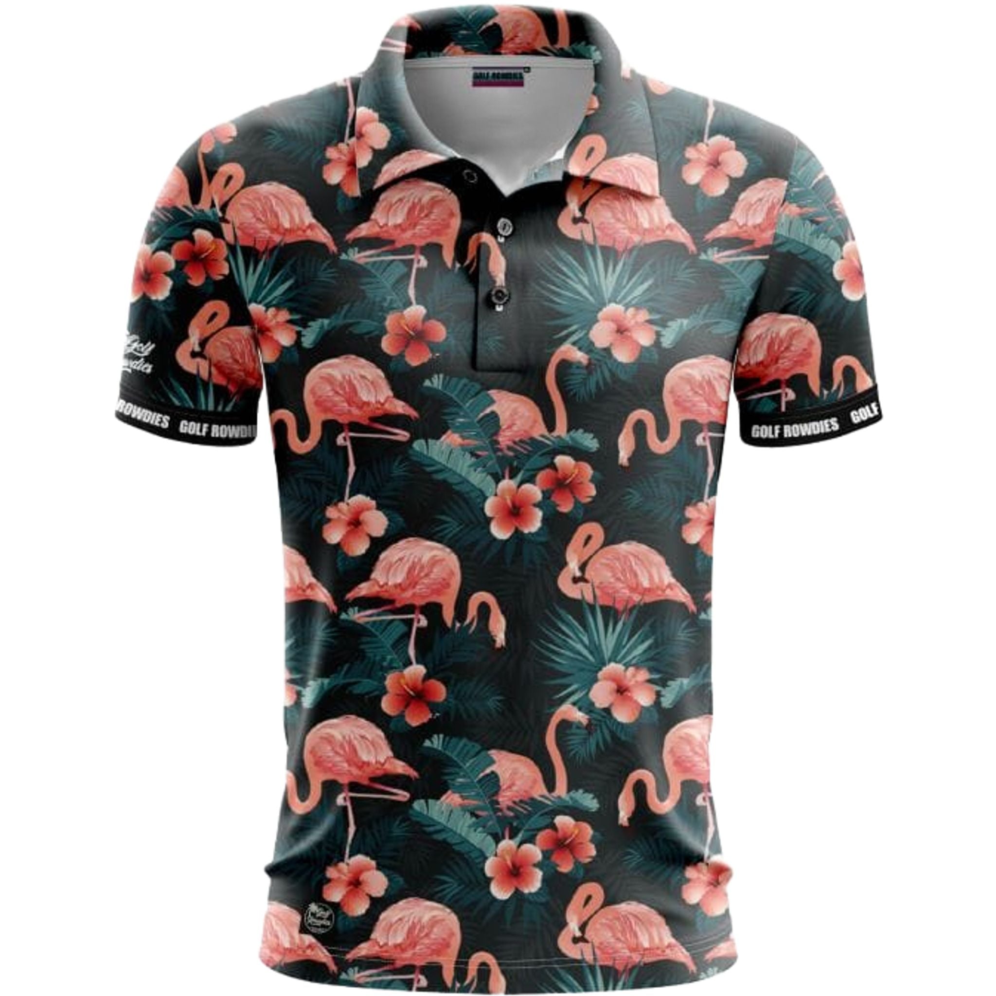 Polo Golf Rowdies Flamingo da uomo