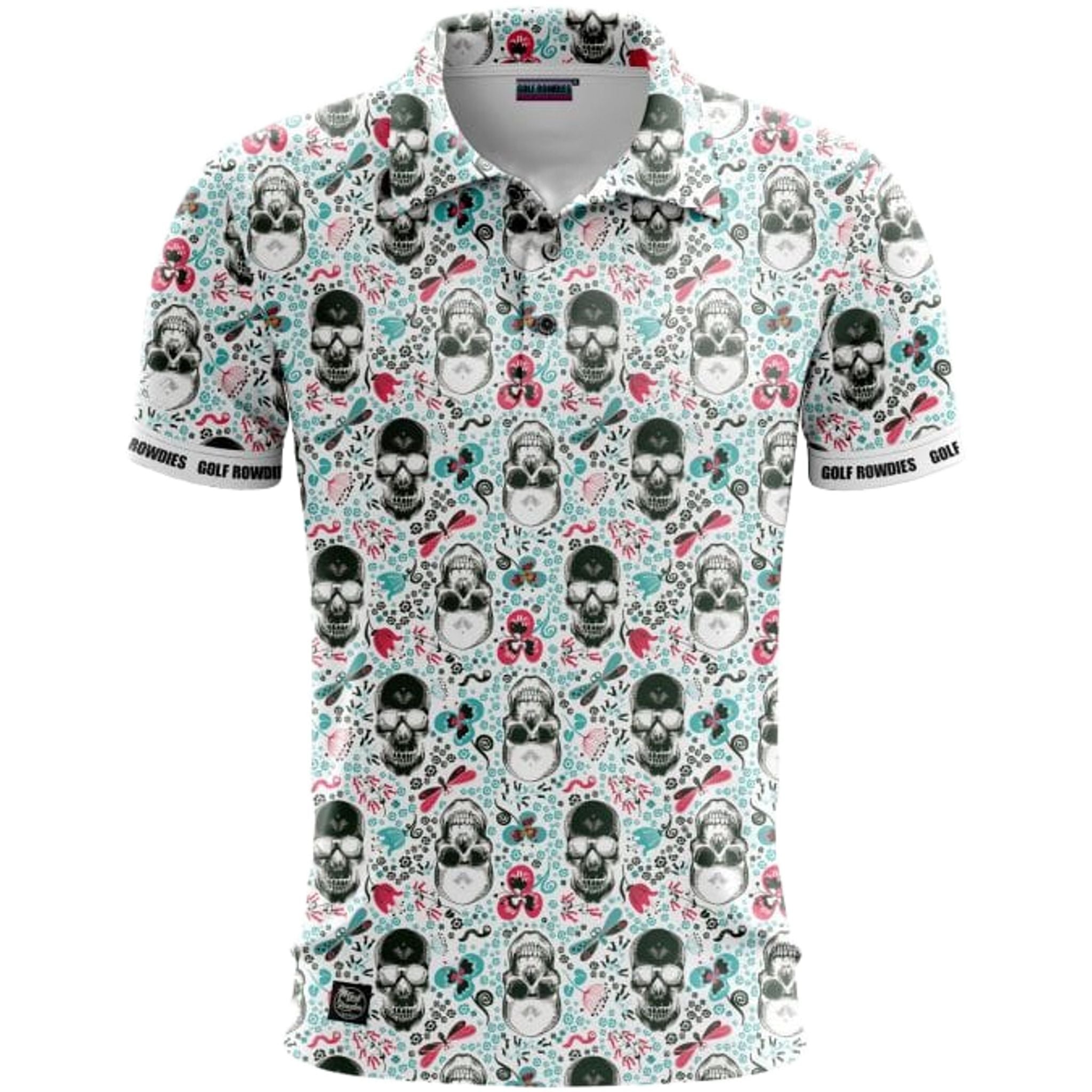 Polo da uomo Golf Rowdies Skull