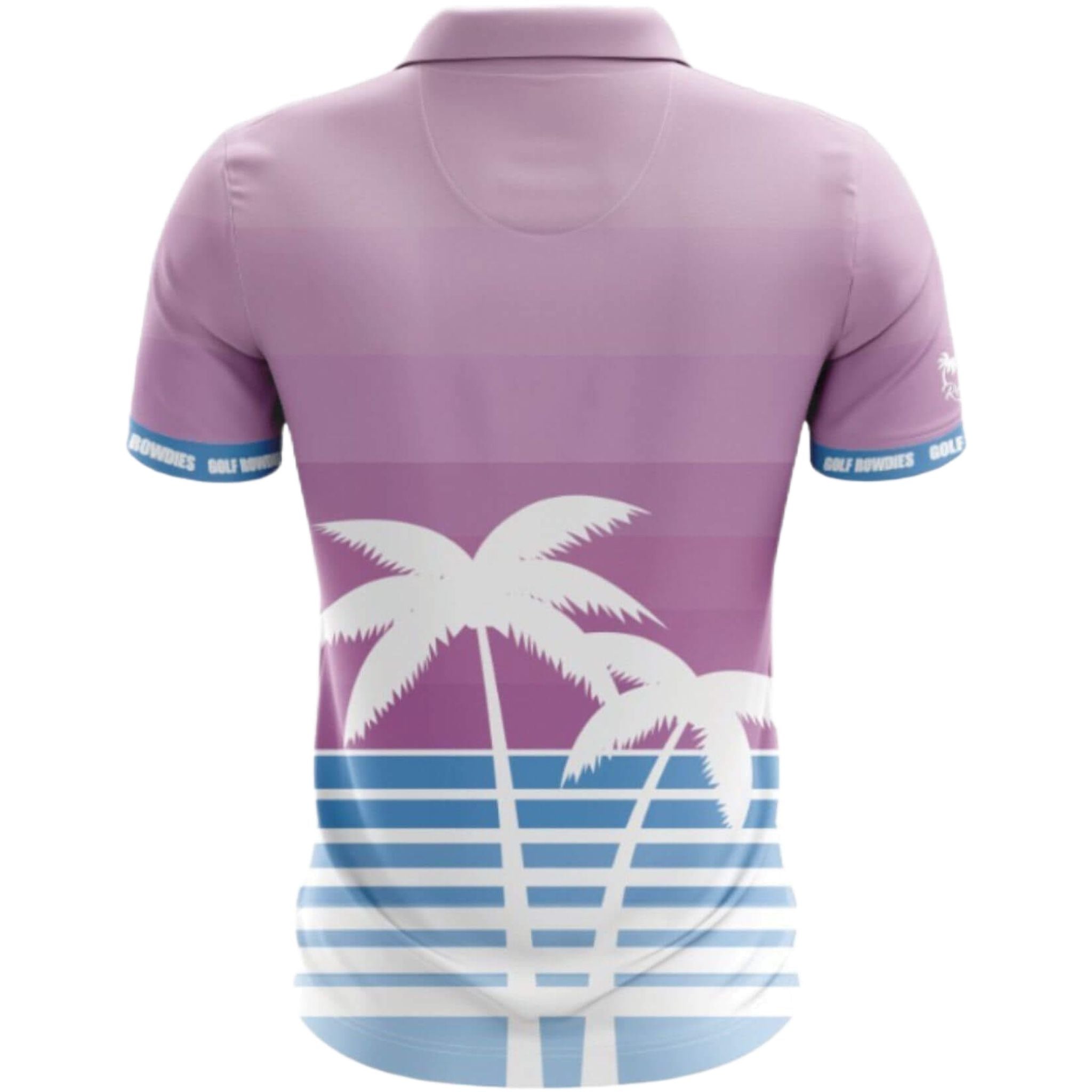 Polo da uomo Golf Rowdies Retro Palm Trees