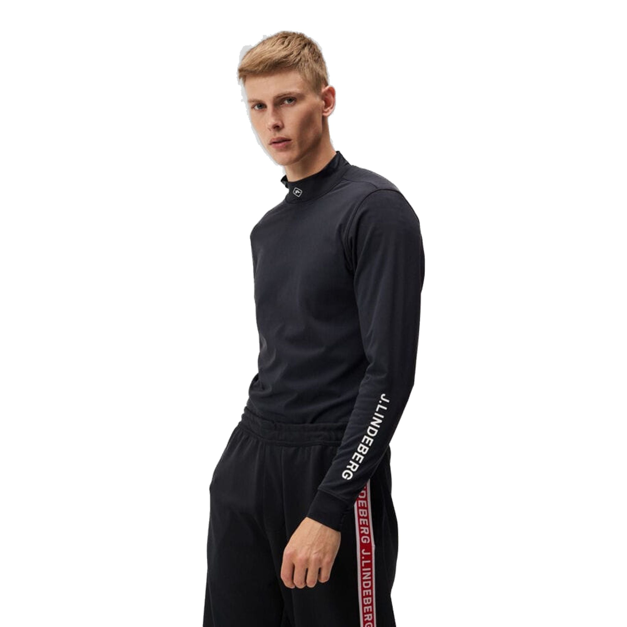 J. Lindeberg Til Hybrid Mid Layer Uomo Nero Uomo