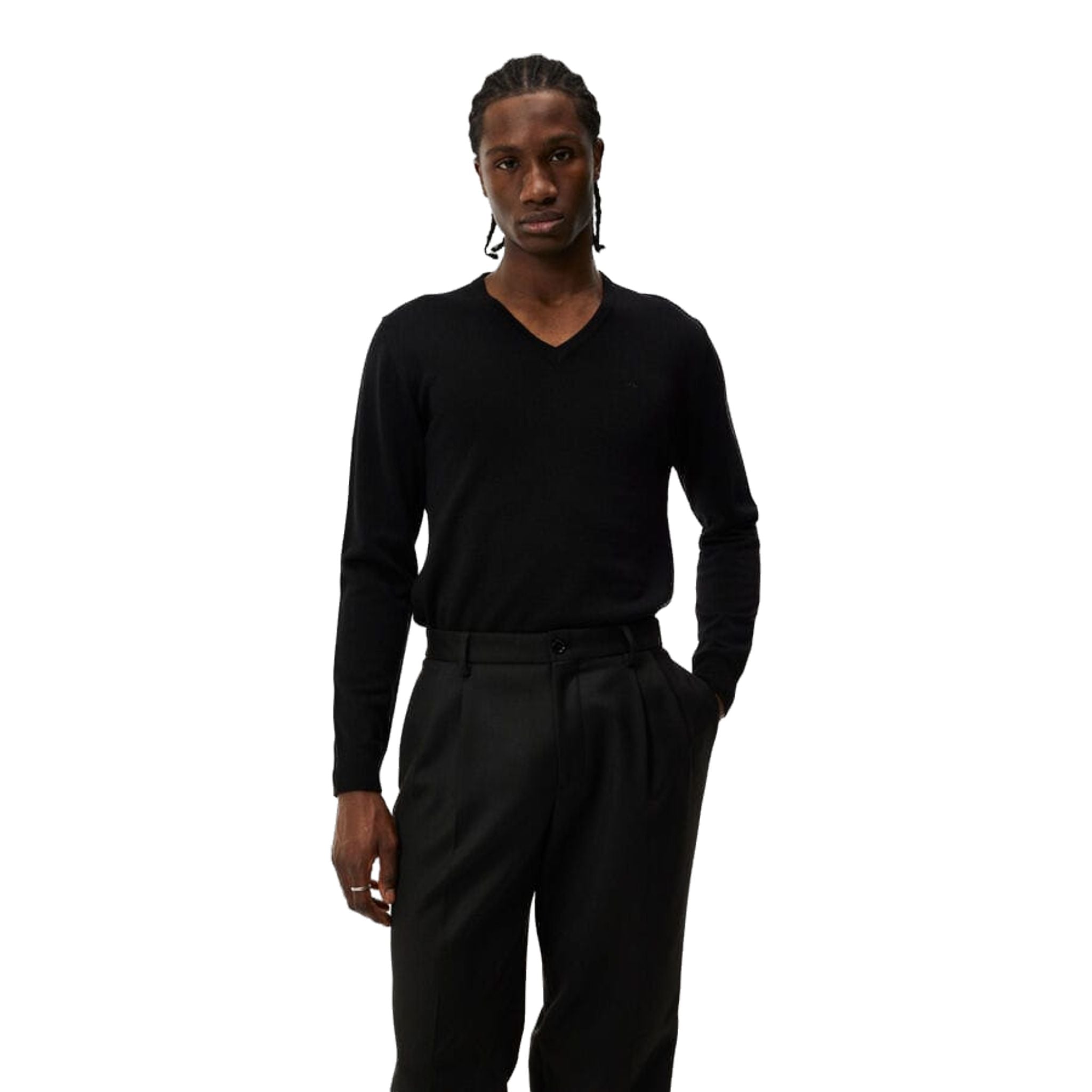 J. Lindeberg Lymann Merino Maglione con scollo a V da uomo