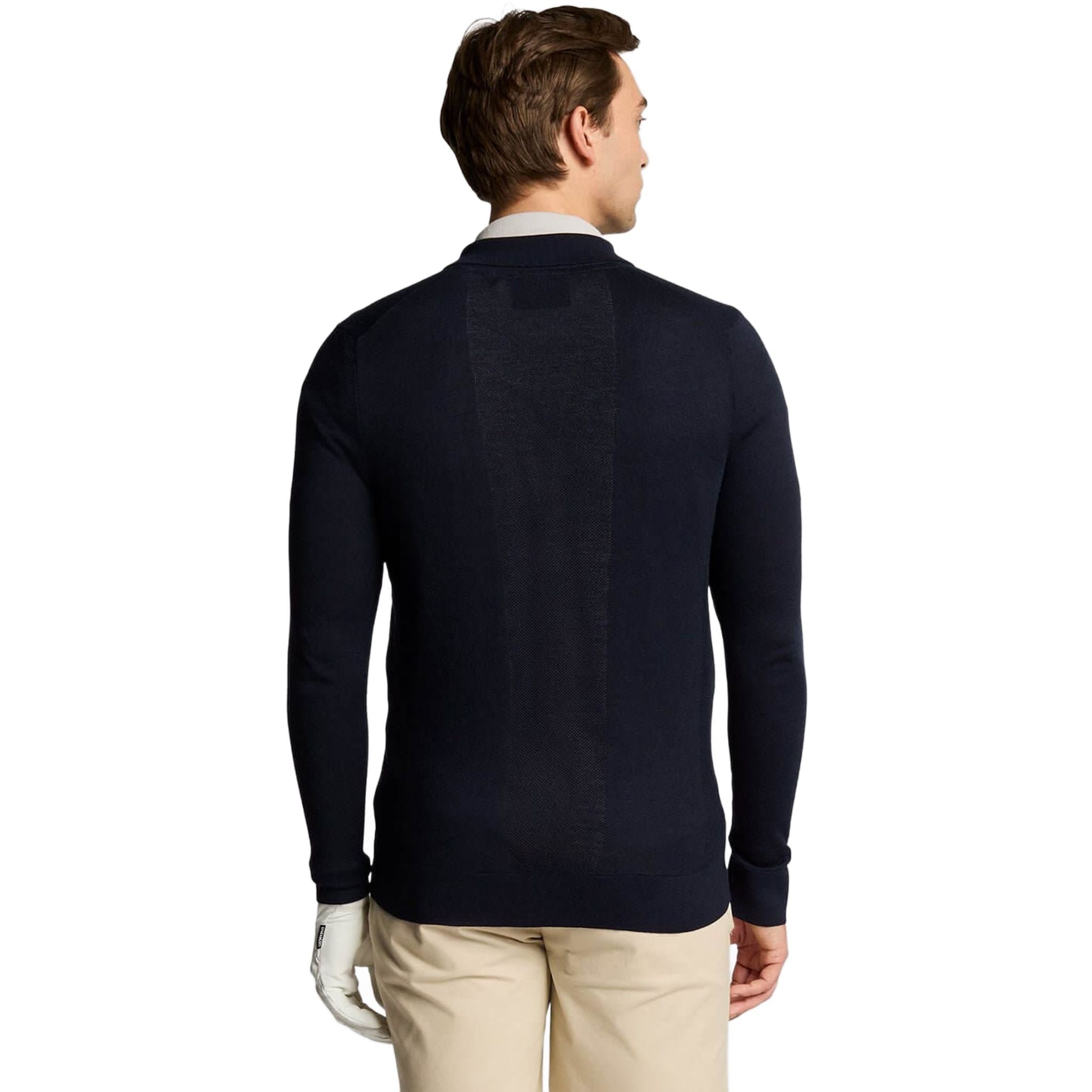 Cardigan leggero in maglia con colletto Lyle & Scott da uomo