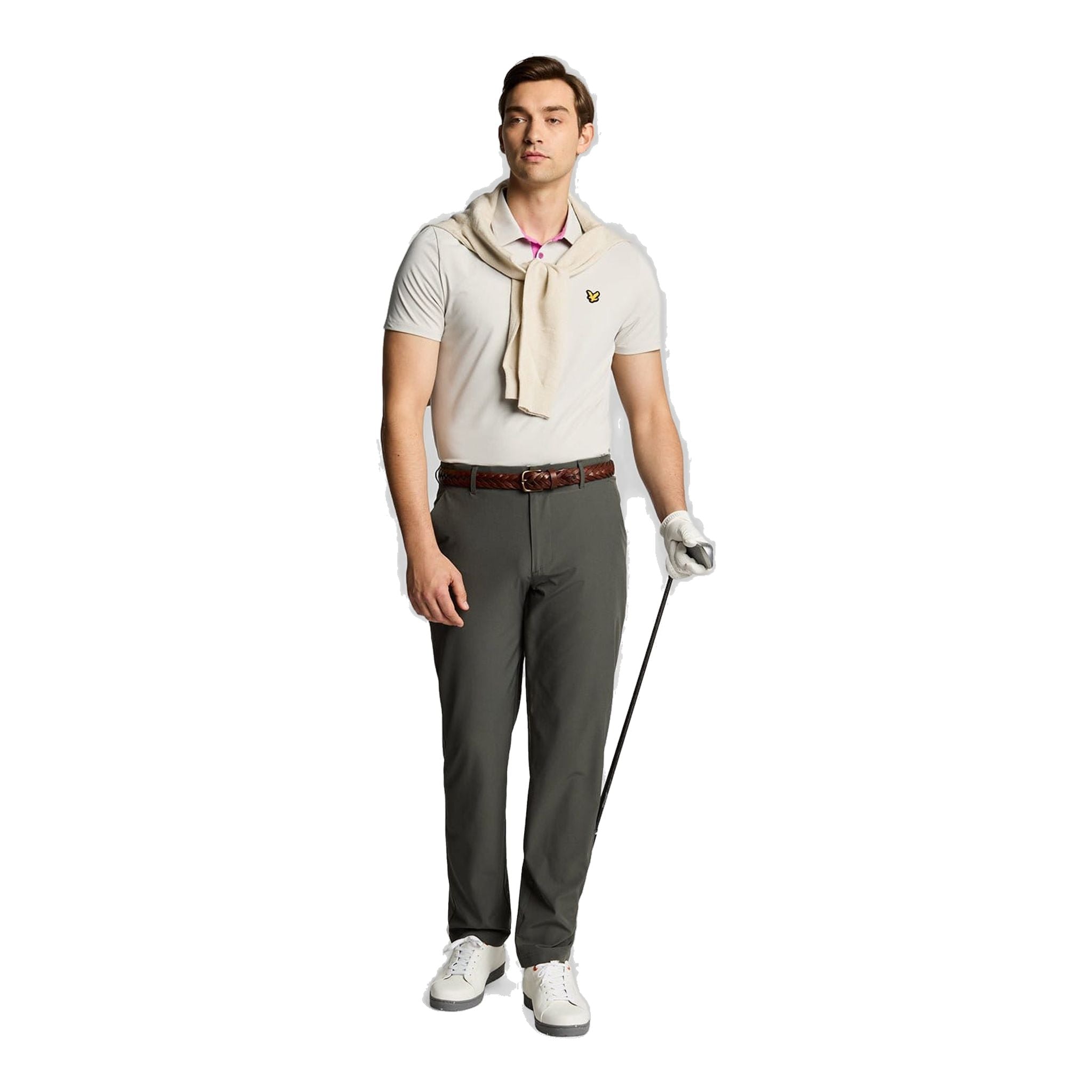 Polo da uomo con patta a contrasto Lyle & Scott