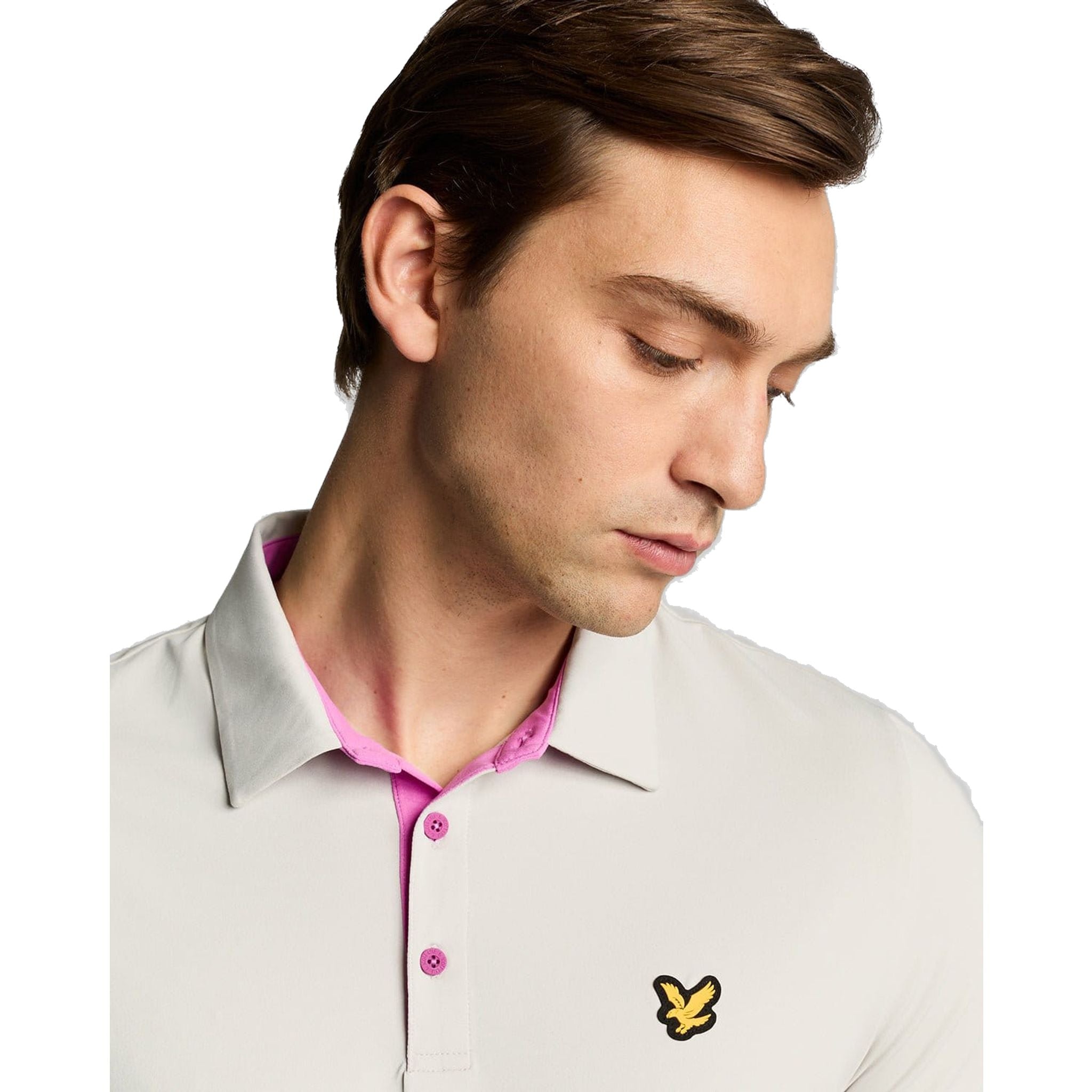 Polo da uomo con patta a contrasto Lyle & Scott