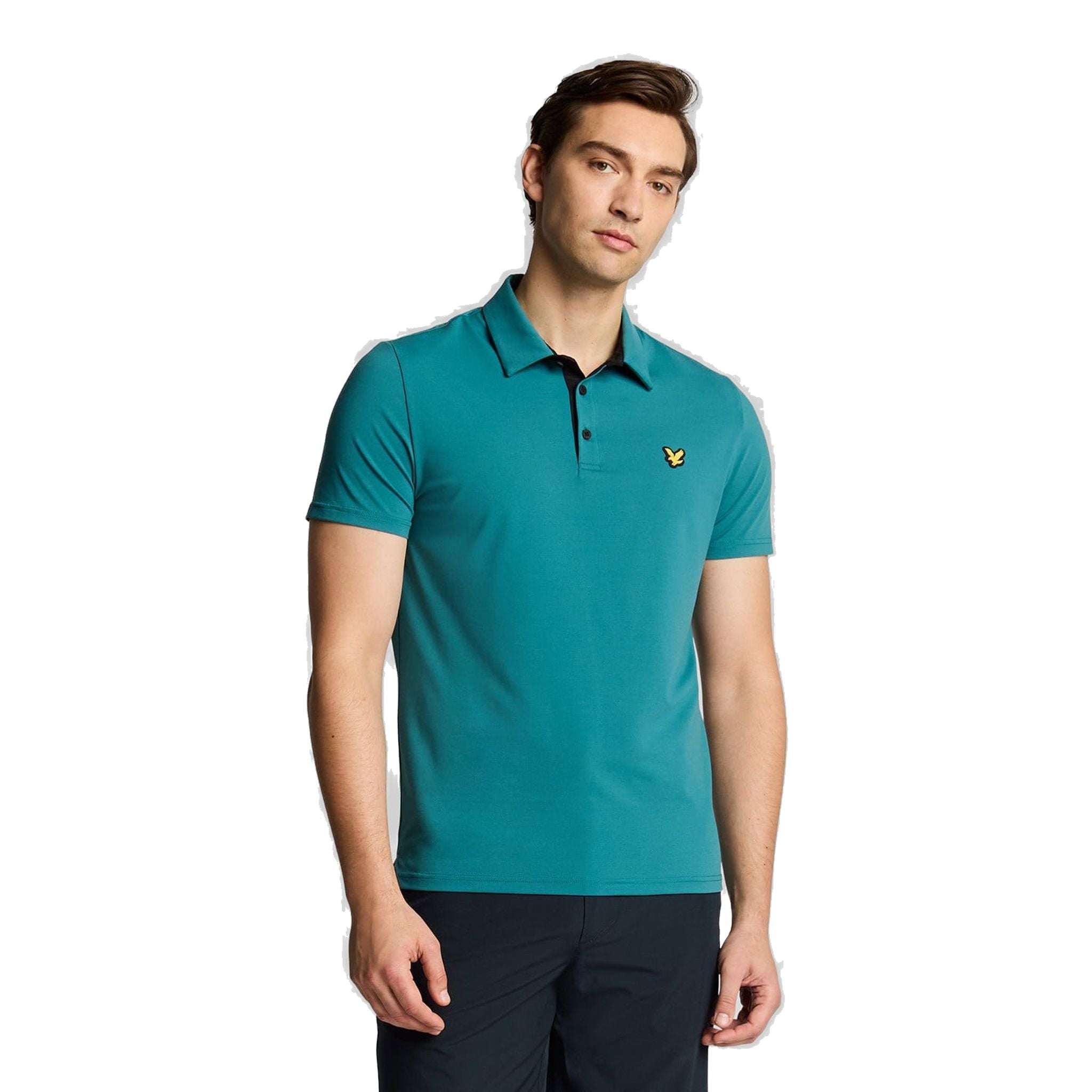 Polo da uomo con patta a contrasto Lyle & Scott
