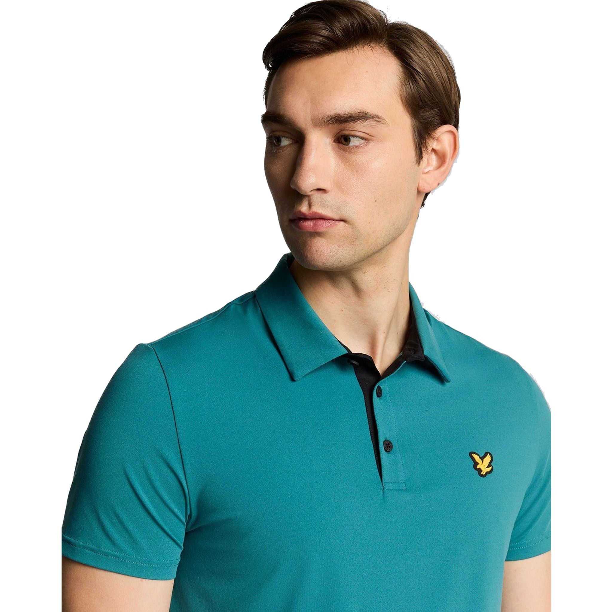 Polo da uomo con patta a contrasto Lyle & Scott