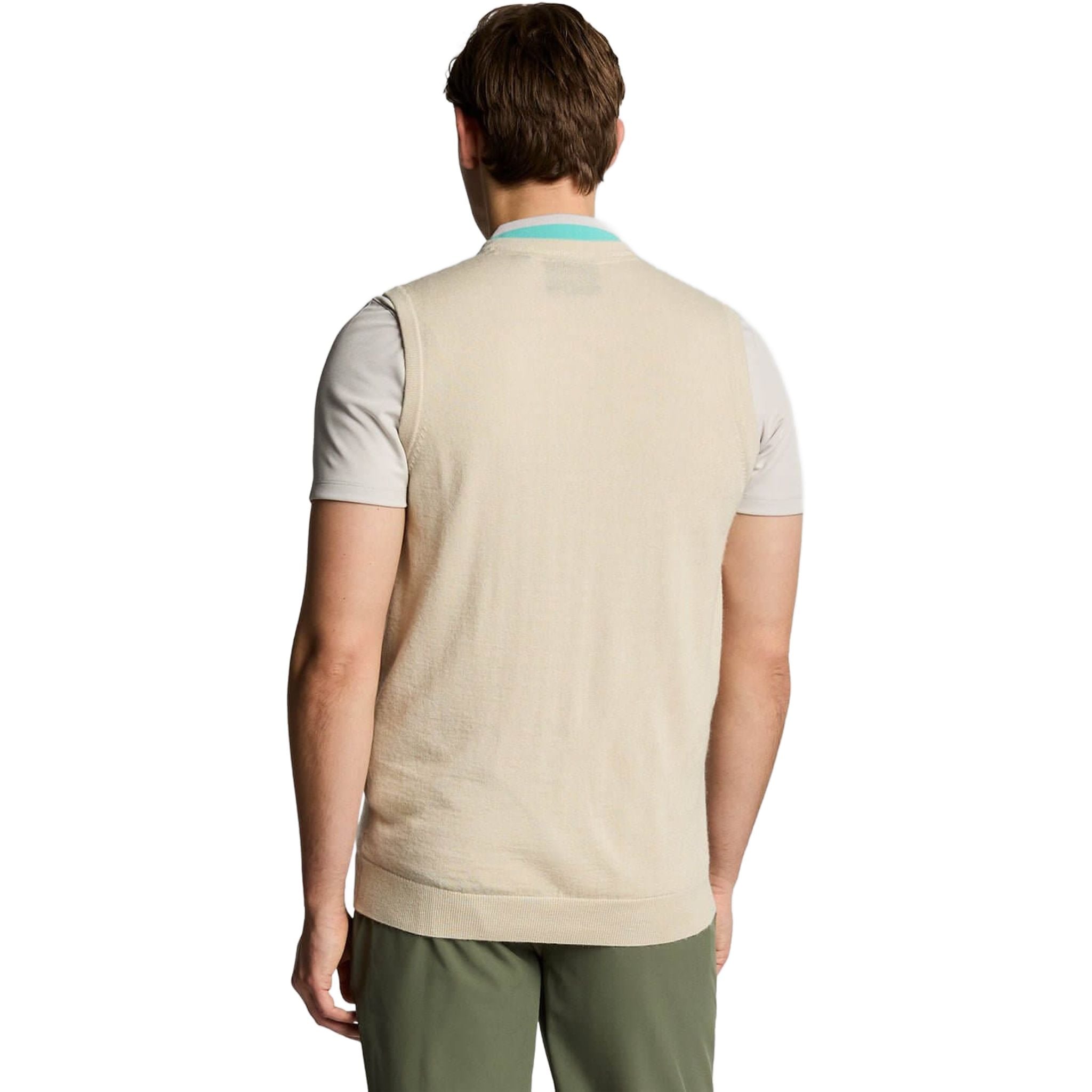 Gilet da uomo in maglia con scollo a V in misto lana merino Lyle & Scott