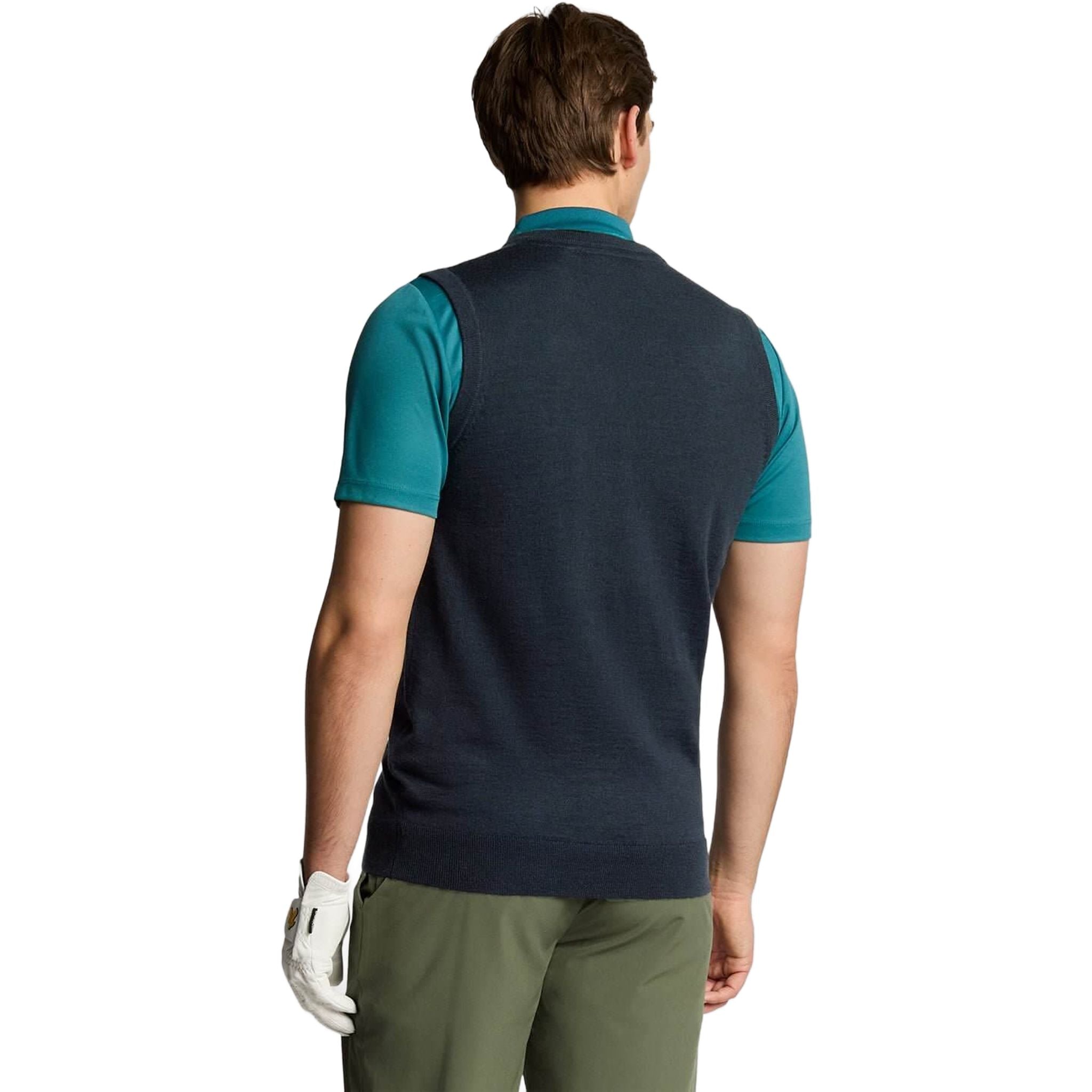 Gilet da uomo in maglia con scollo a V in misto lana merino Lyle & Scott