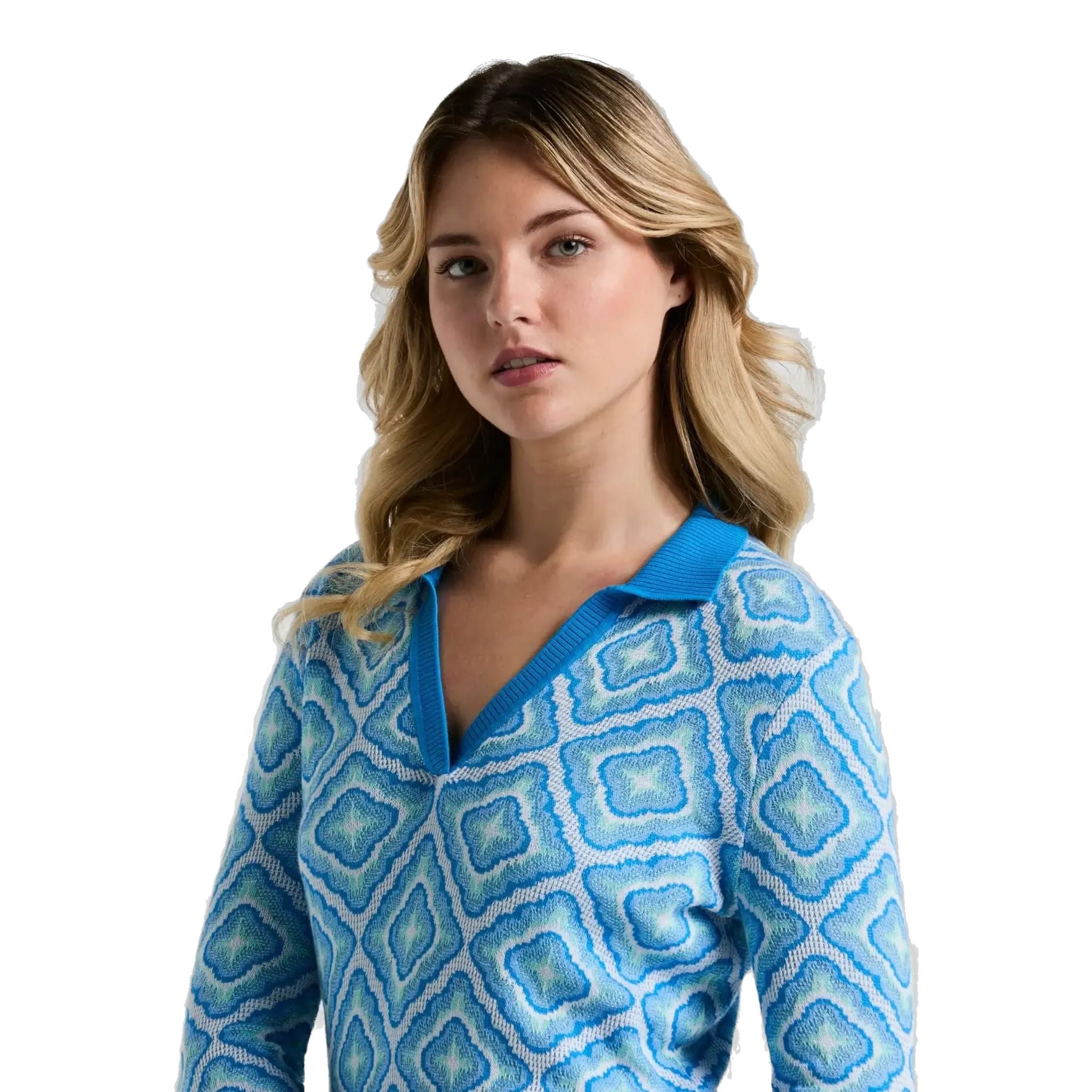 Maglione da donna in jacquard a traliccio originale Penguin