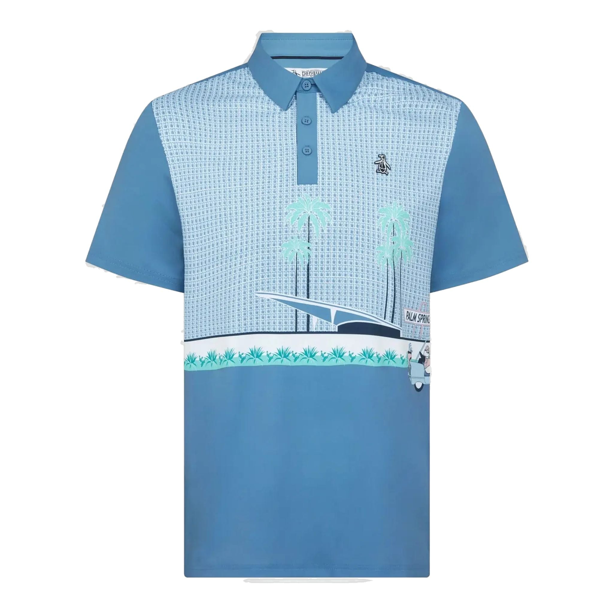 Polo da uomo Original Penguin Palm Springs Block