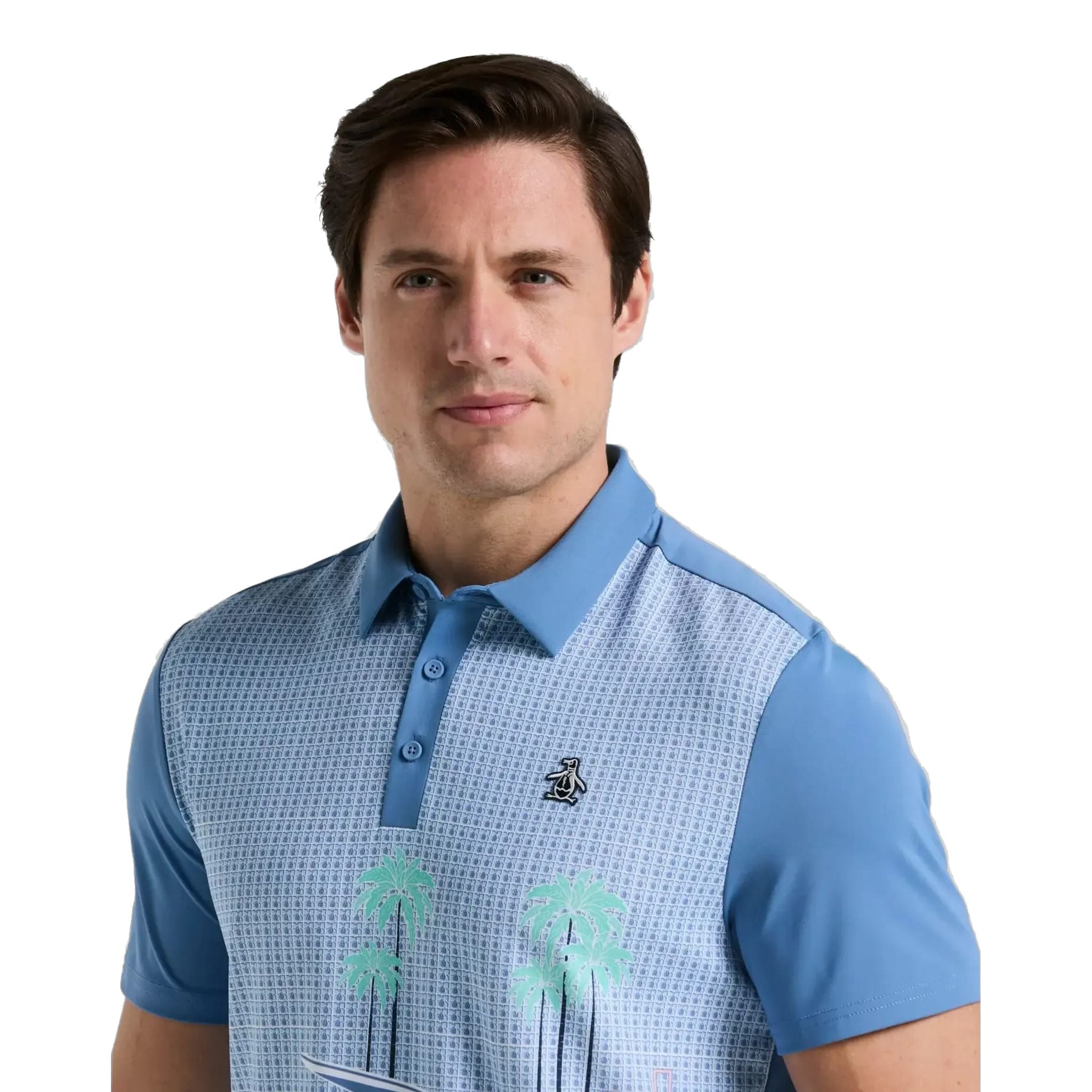 Polo da uomo Original Penguin Palm Springs Block