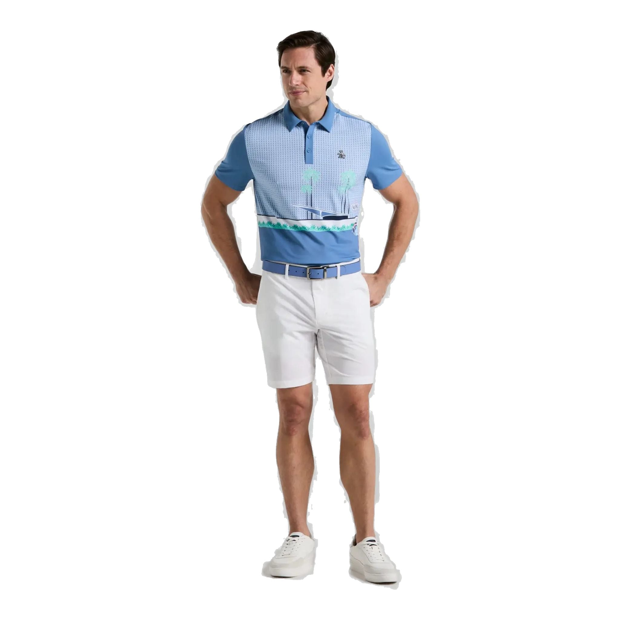 Polo da uomo Original Penguin Palm Springs Block
