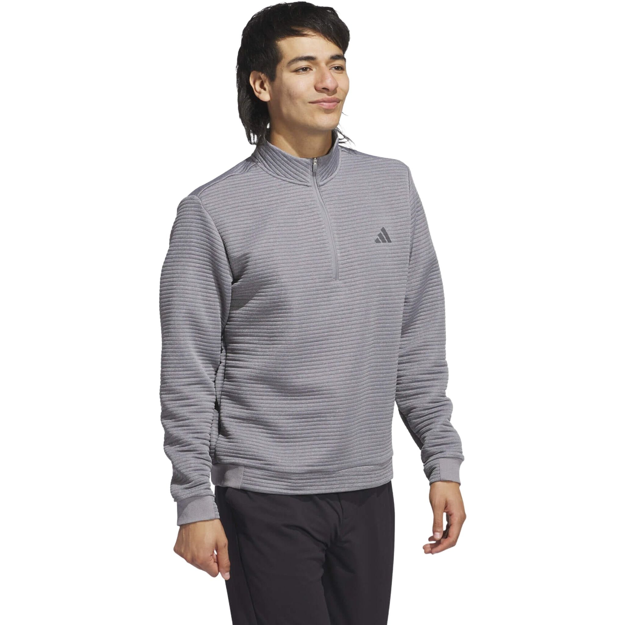Felpa con zip a 1/4 testurizzata Adidas Ultimate365 DWR da uomo