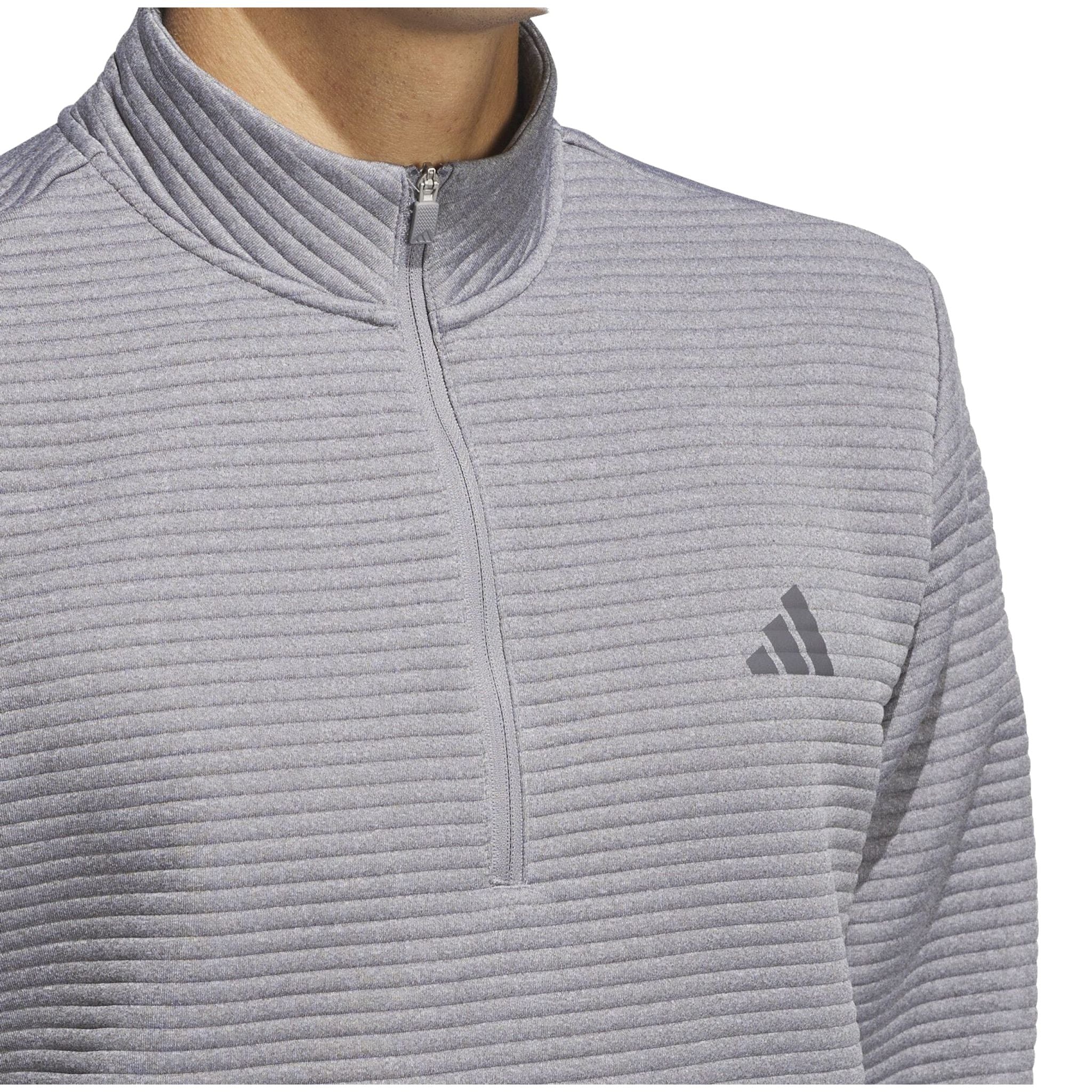 Felpa con zip a 1/4 testurizzata Adidas Ultimate365 DWR da uomo