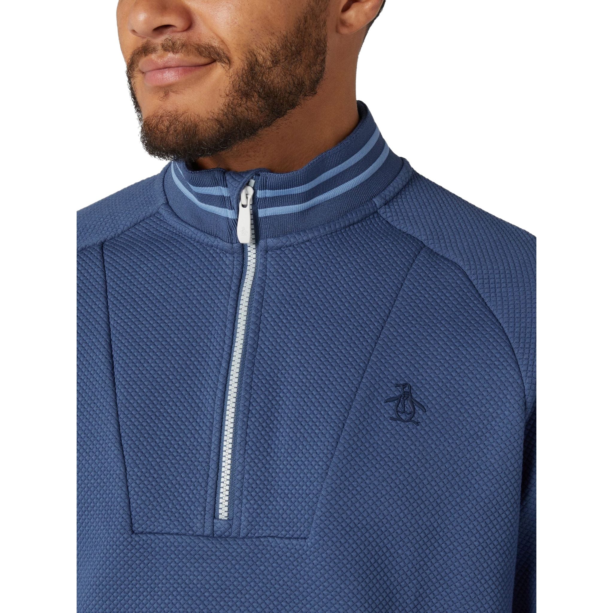 Pullover da uomo Original Penguin Midweight con cerniera 1/4