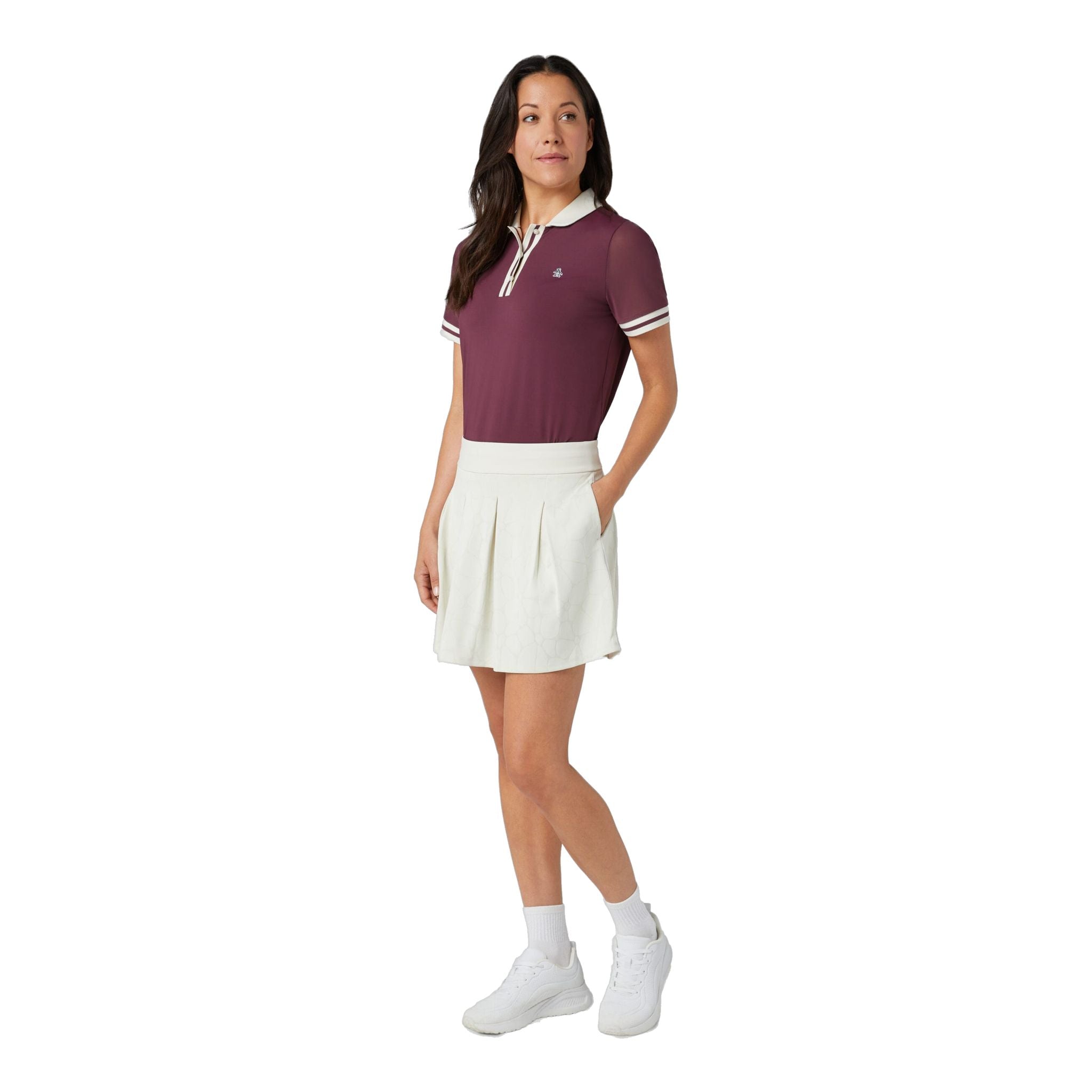 Gonna-pantalone floreale con taglio laser Original Penguin da donna