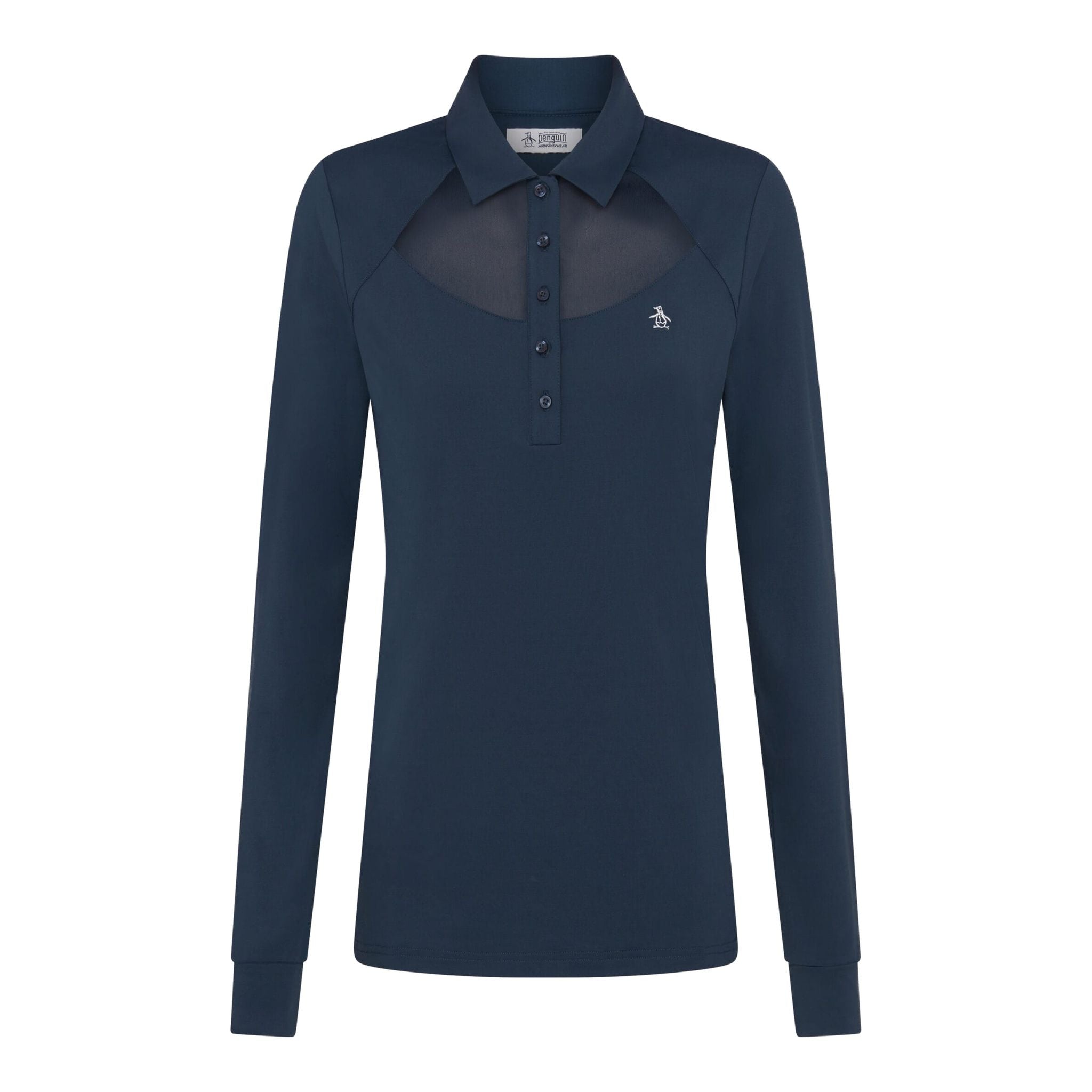 Polo a maniche lunghe in rete Original Penguin da donna