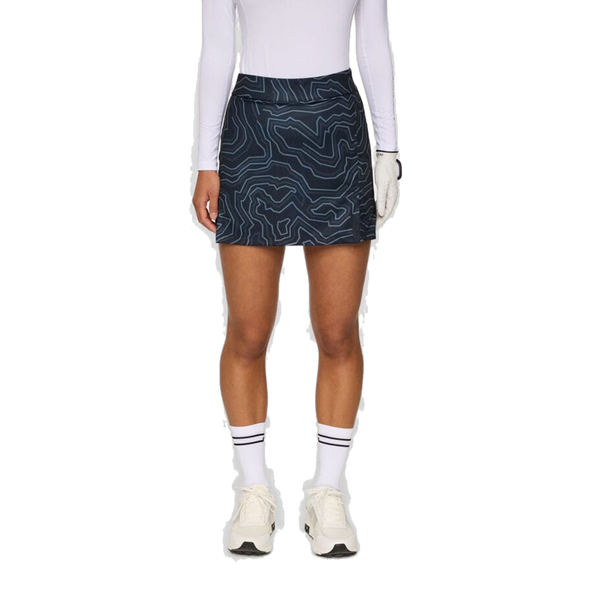 Gonna a stampa media Amelie di J. Lindeberg da donna