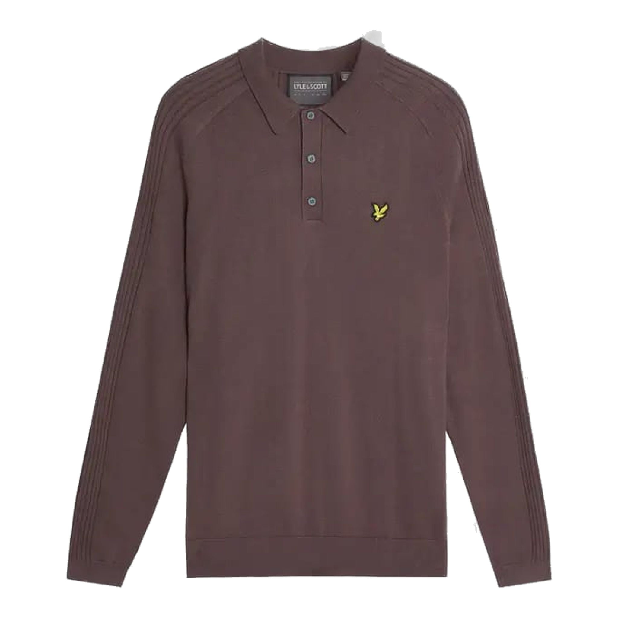 Polo da golf a maniche lunghe in maglia Lyle & Scott da uomo