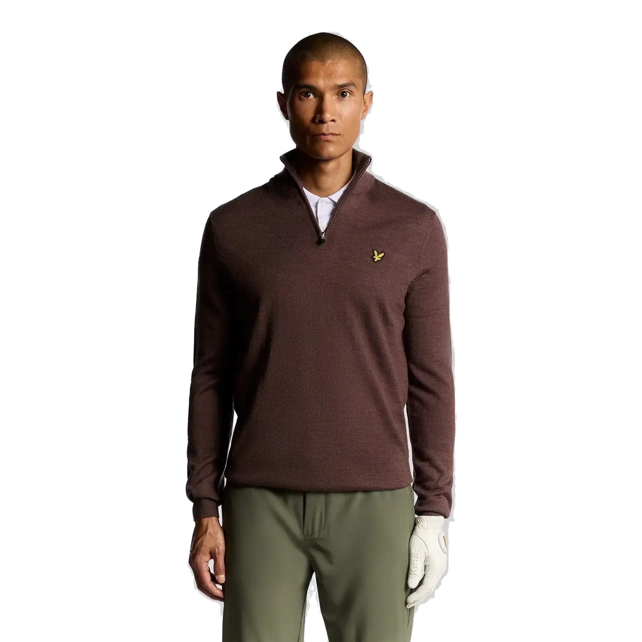 Maglione da golf con cerniera 1/4 da uomo Lyle & Scott